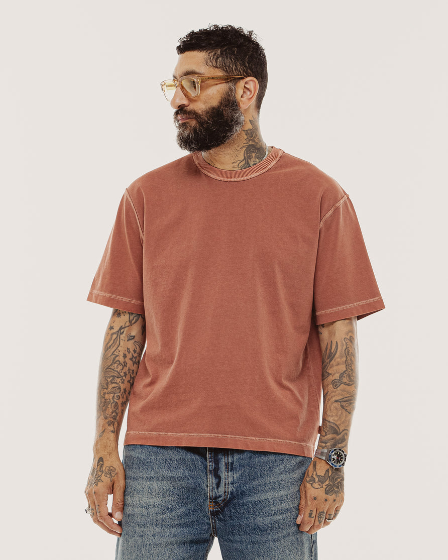 Essential Boxy T-Shirt - Clay