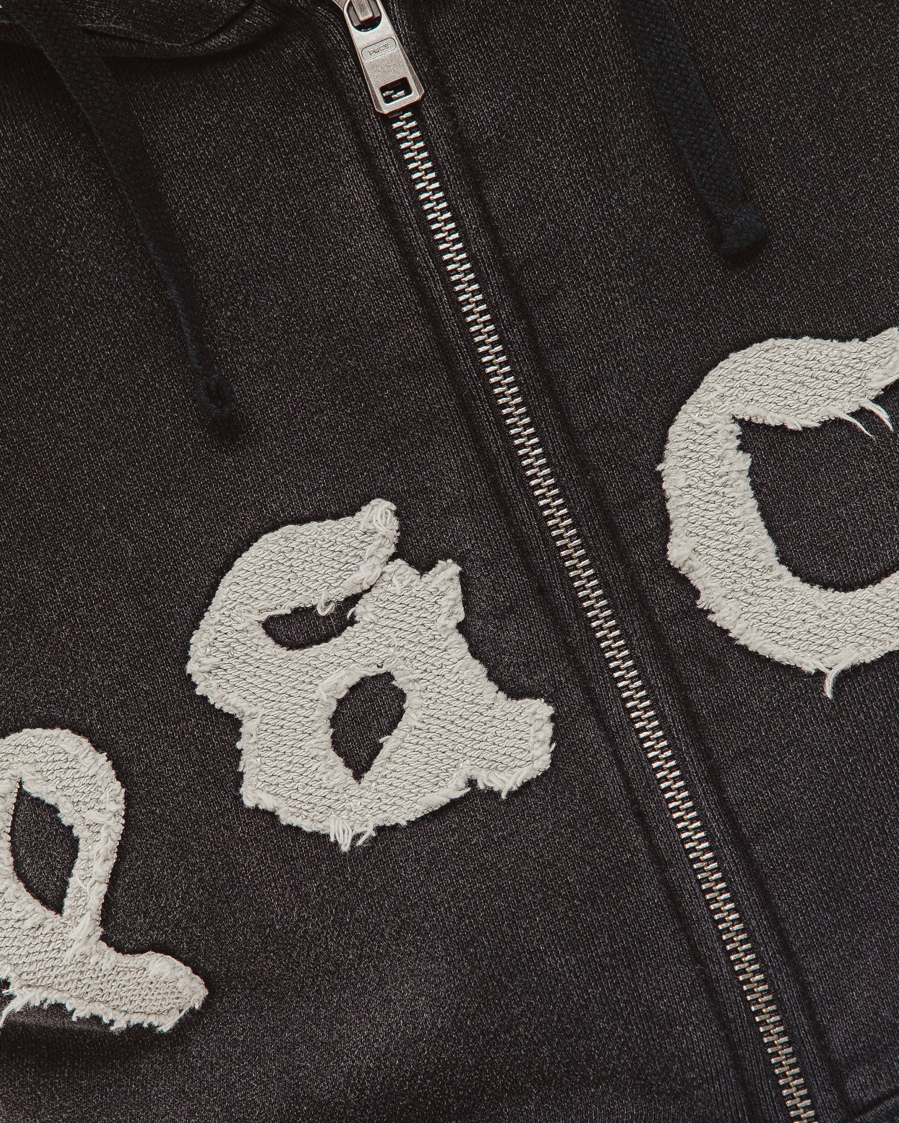 P&Co Oversized Double Zip Hoodie - Faded Black