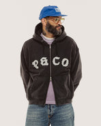 P&Co Oversized Double Zip Hoodie - Faded Black