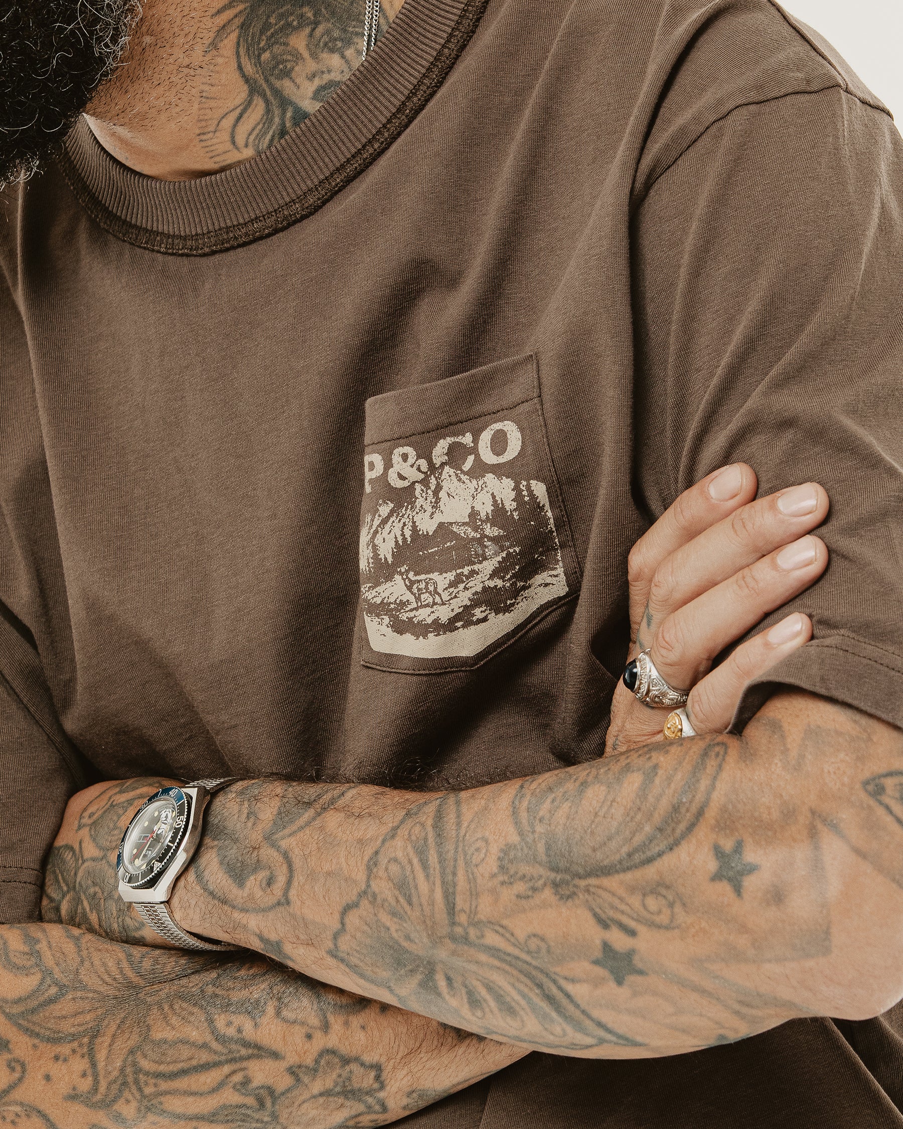 Mt. Regent Boxy T-Shirt - Washed Brown