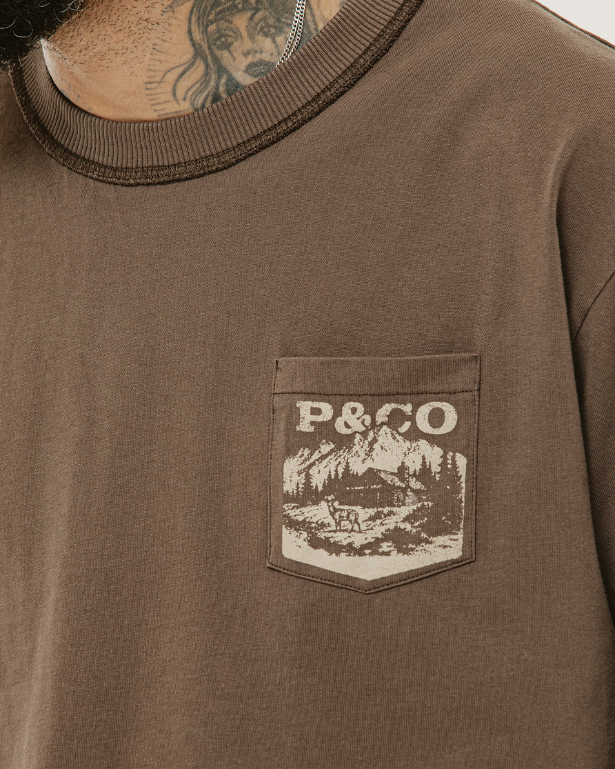 Mt. Regent Boxy T-Shirt - Washed Brown