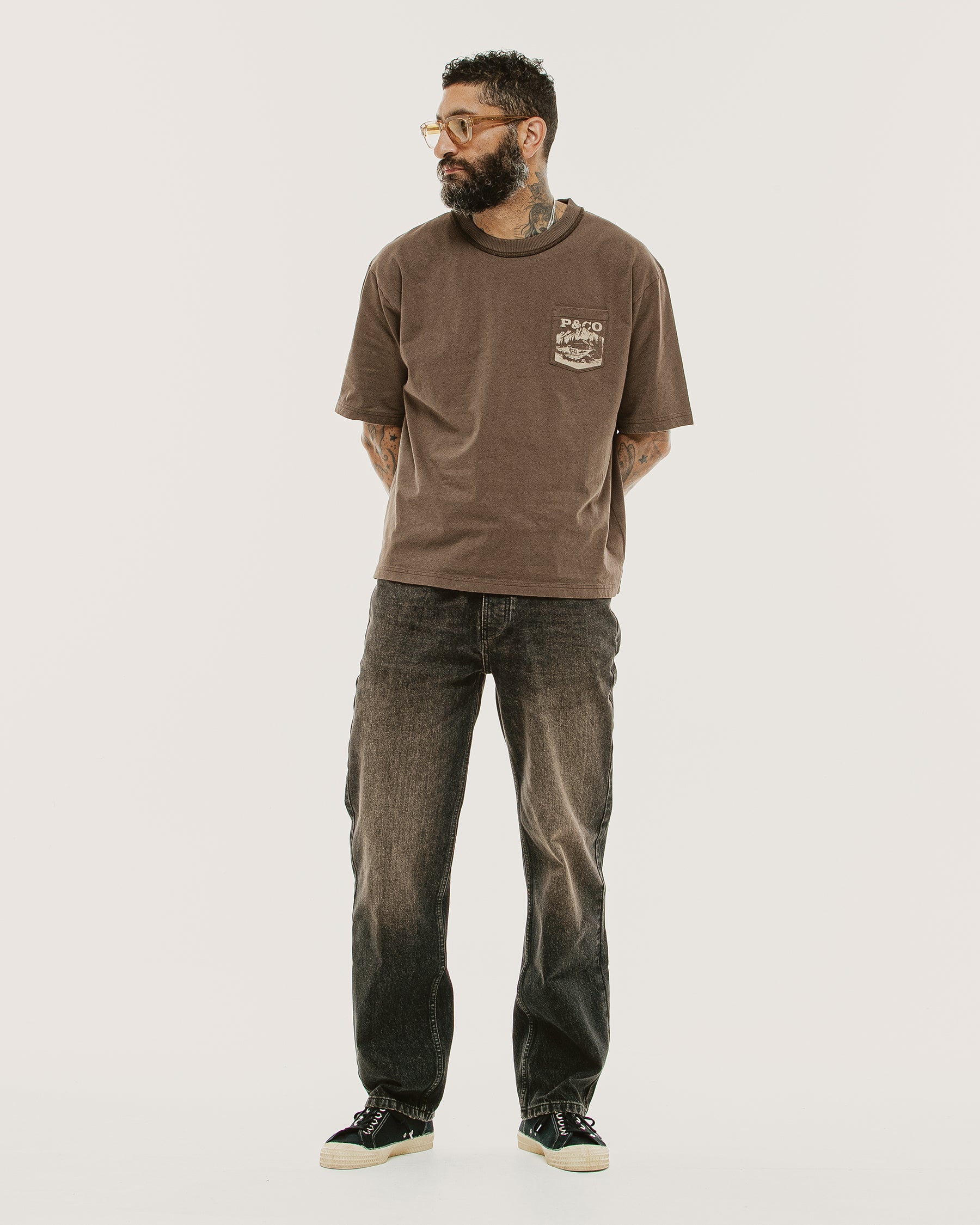 Mt. Regent Boxy T-Shirt - Washed Brown