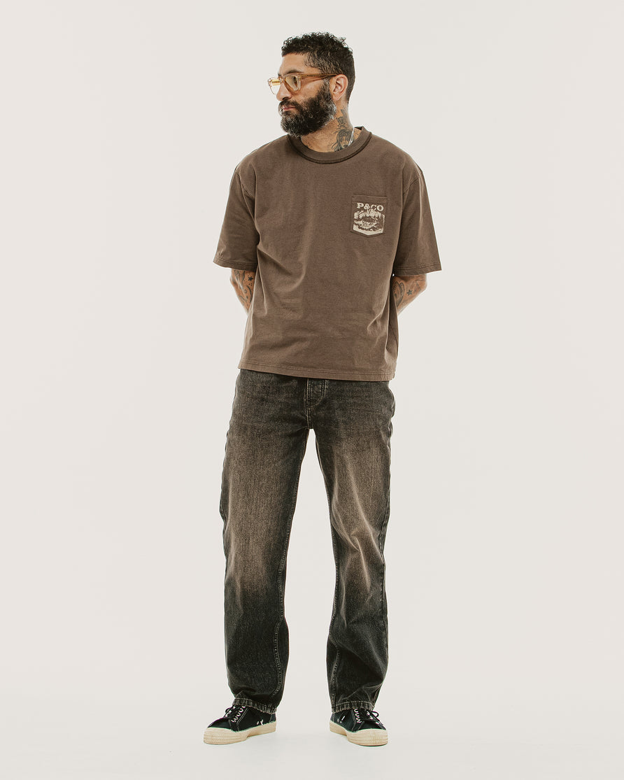 Mt. Regent Boxy T-Shirt - Washed Brown