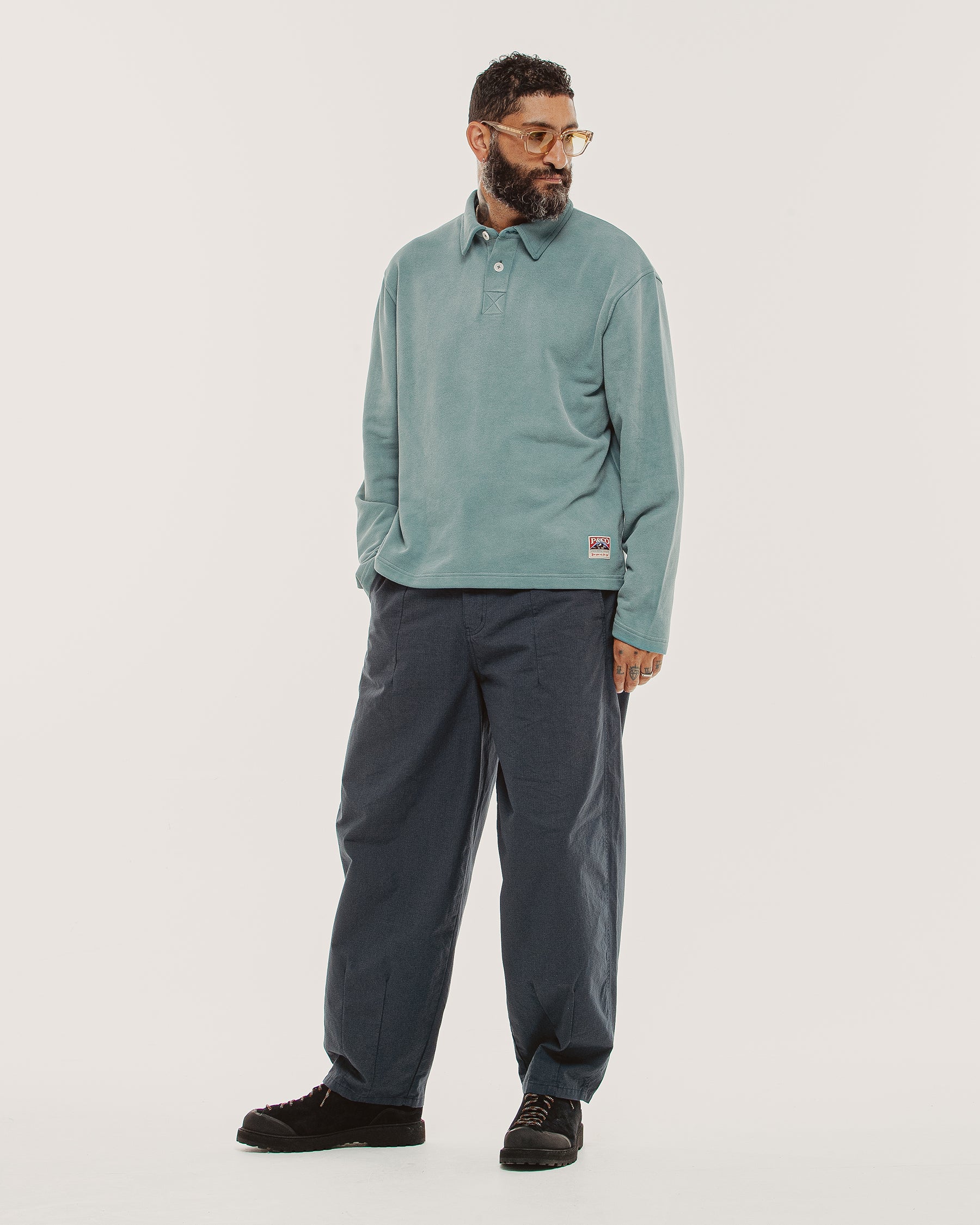 Emmett 1/4 Polo - Teal