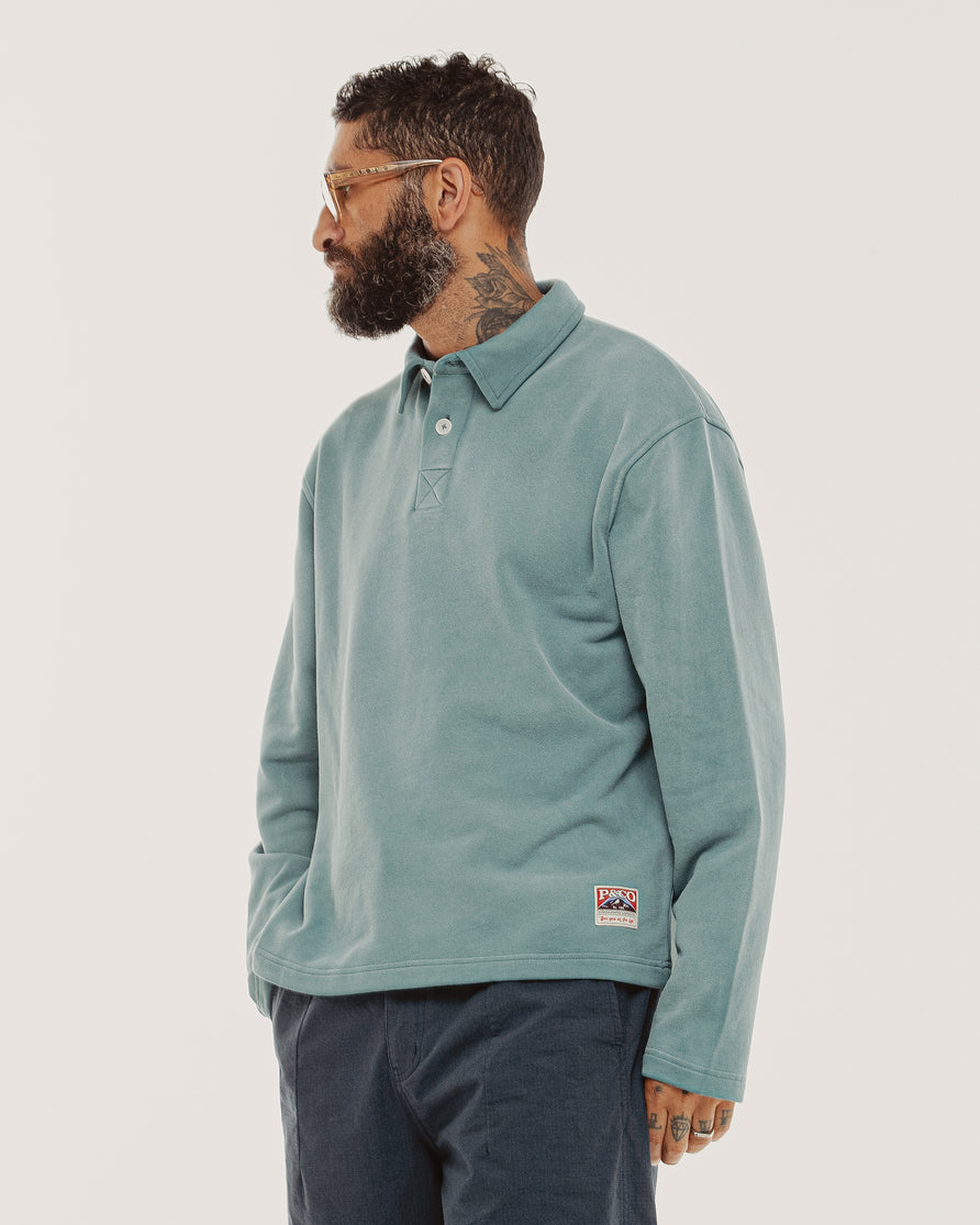Emmett 1/4 Polo - Teal