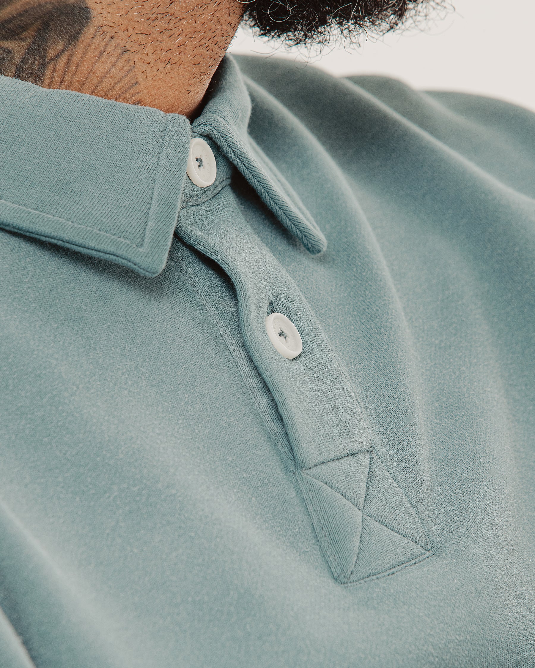 Emmett 1/4 Polo - Teal