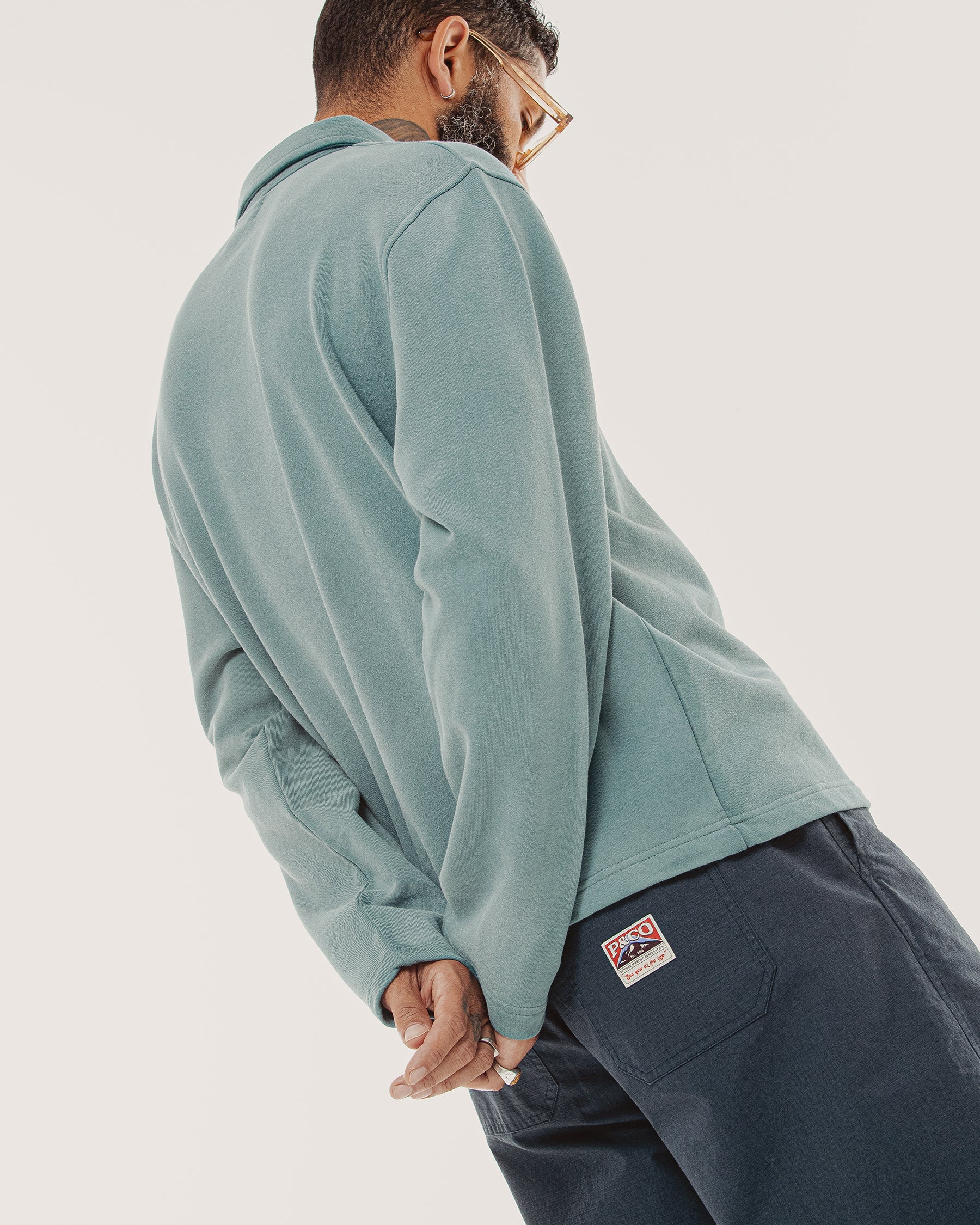 Emmett 1/4 Polo - Teal