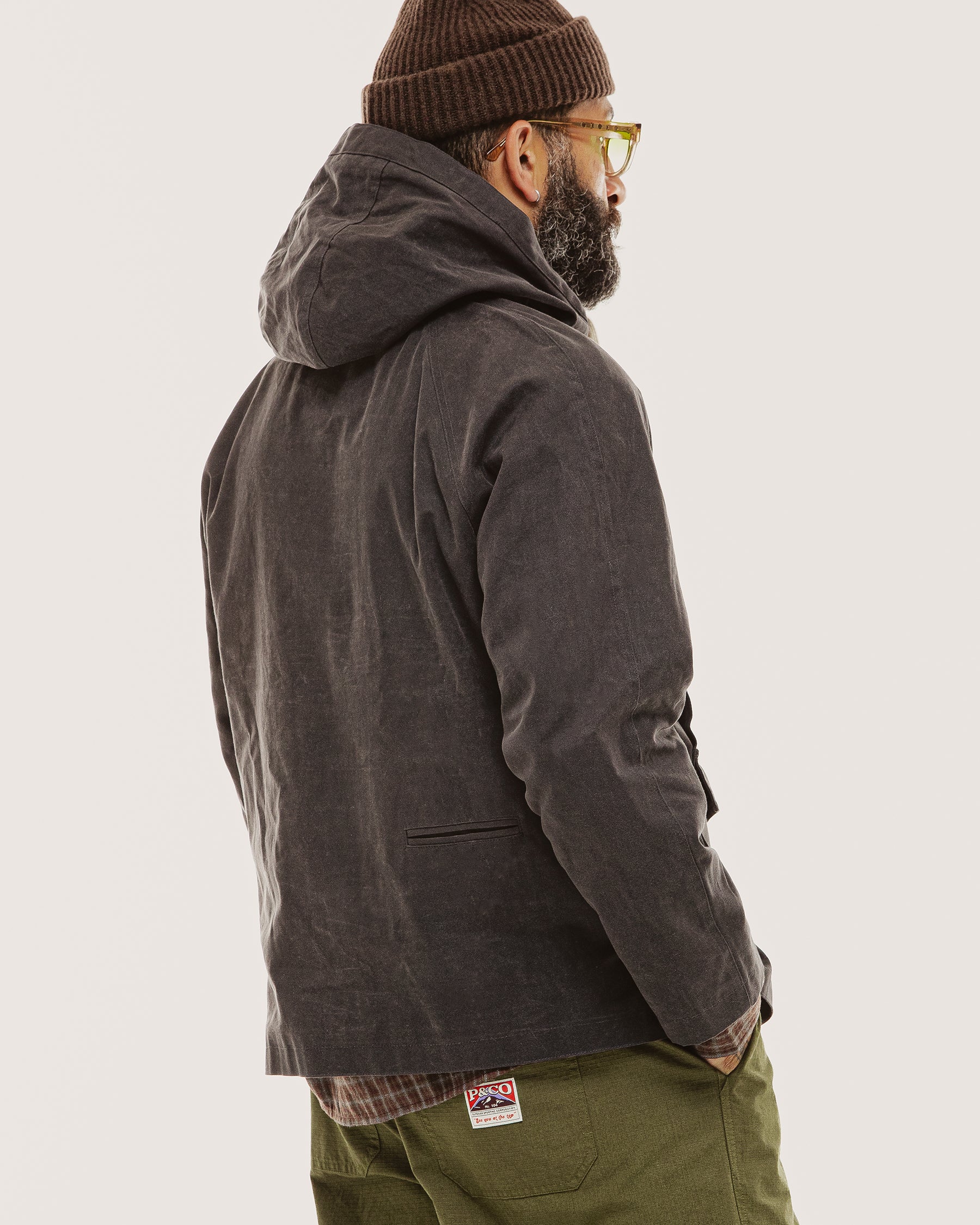 Jasper Waxed Smock - Charcoal