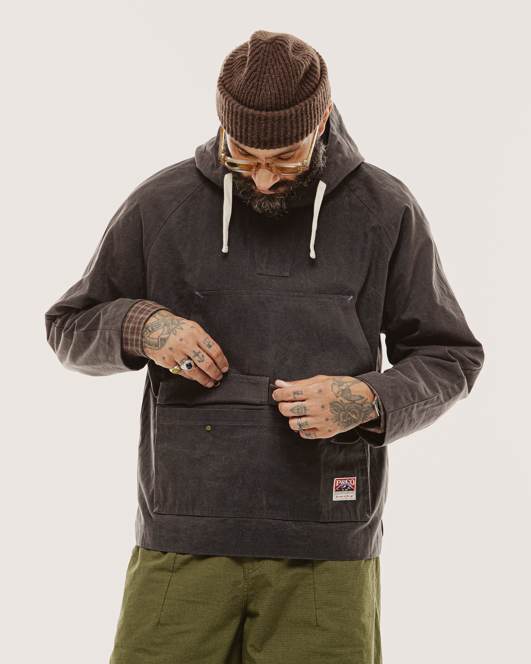 Jasper Waxed Smock - Charcoal
