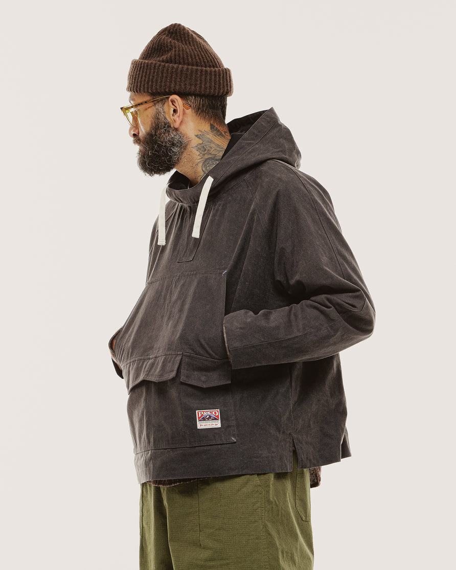 Jasper Waxed Smock - Charcoal