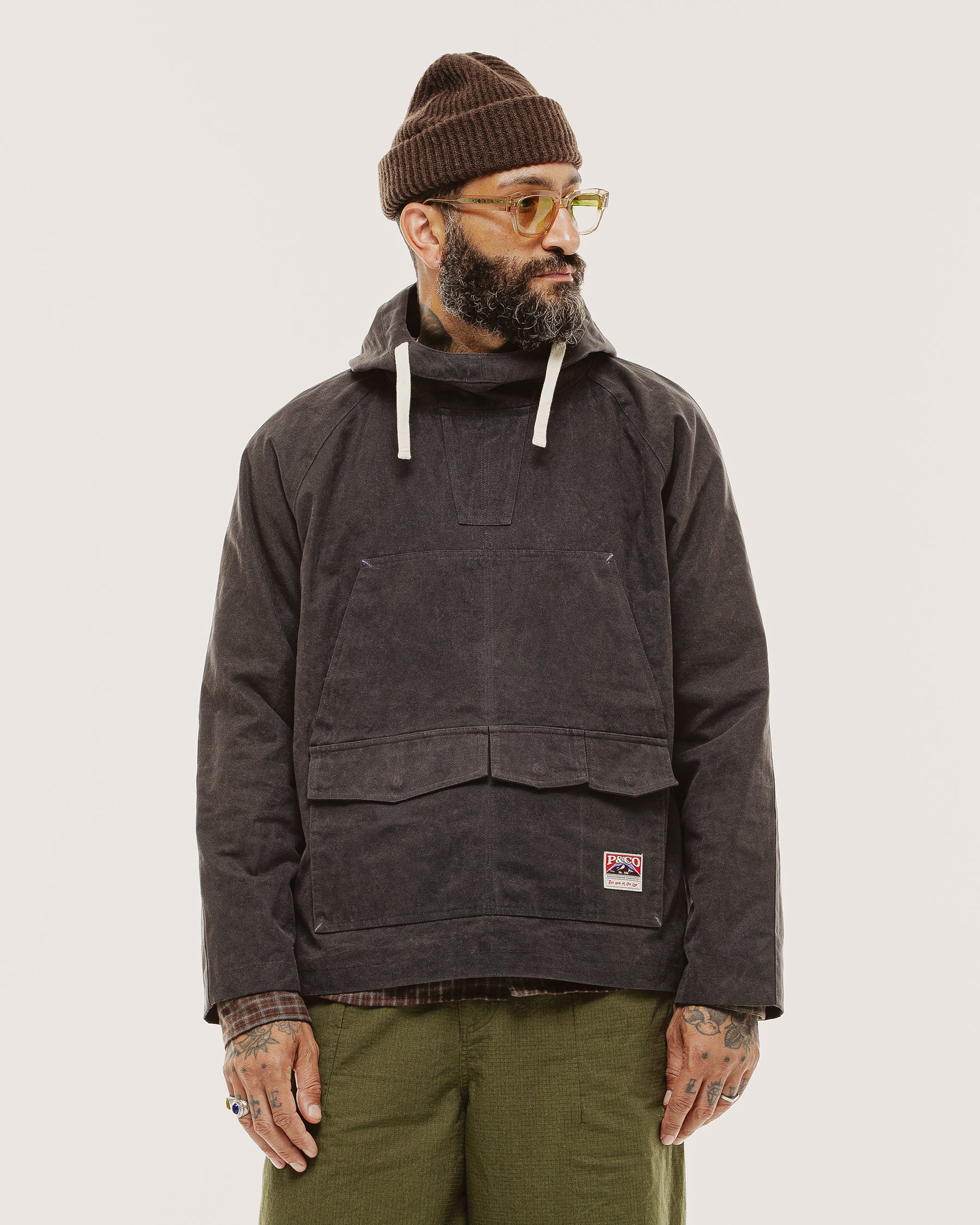 Jasper Waxed Smock - Charcoal
