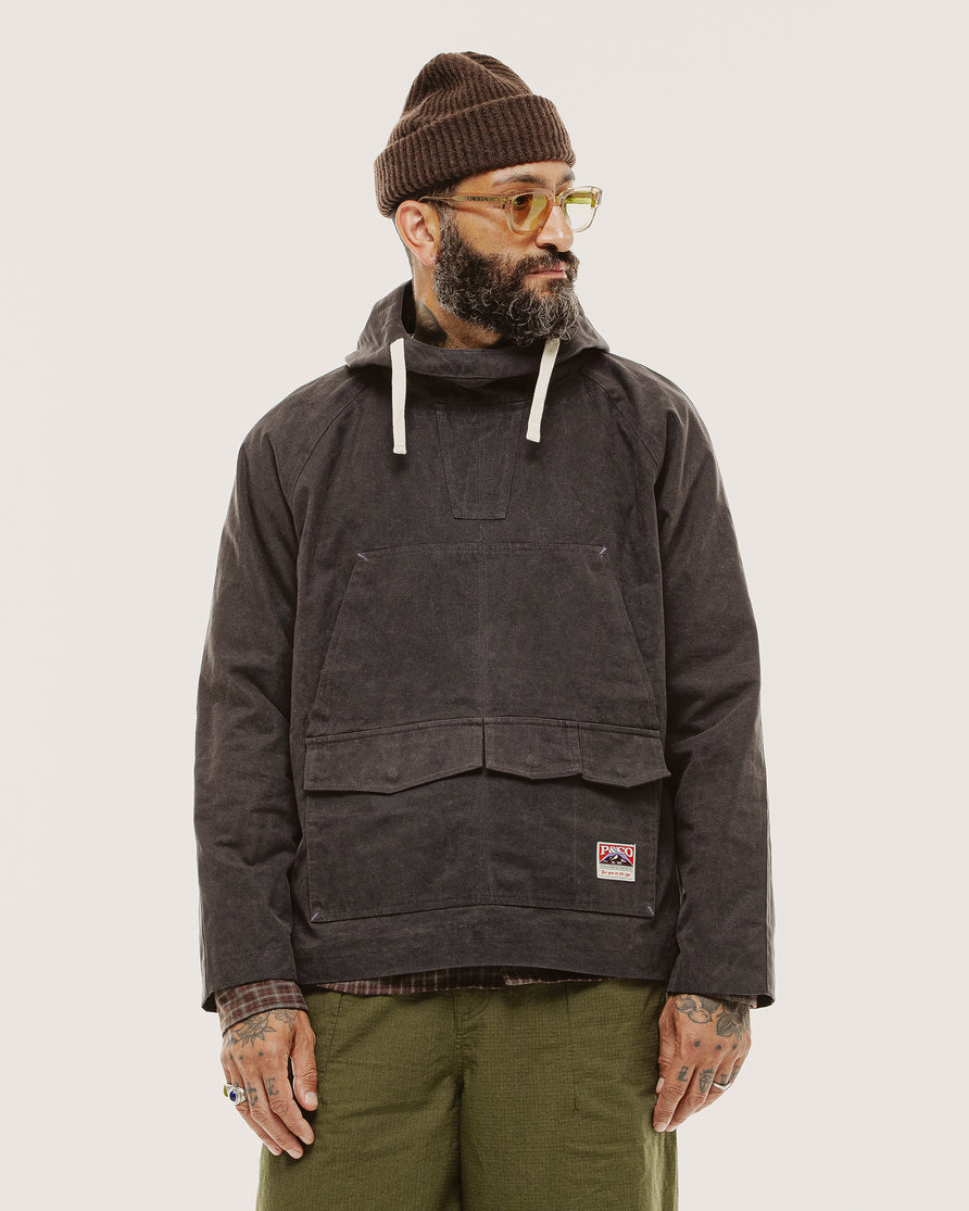 Jasper Waxed Smock - Charcoal