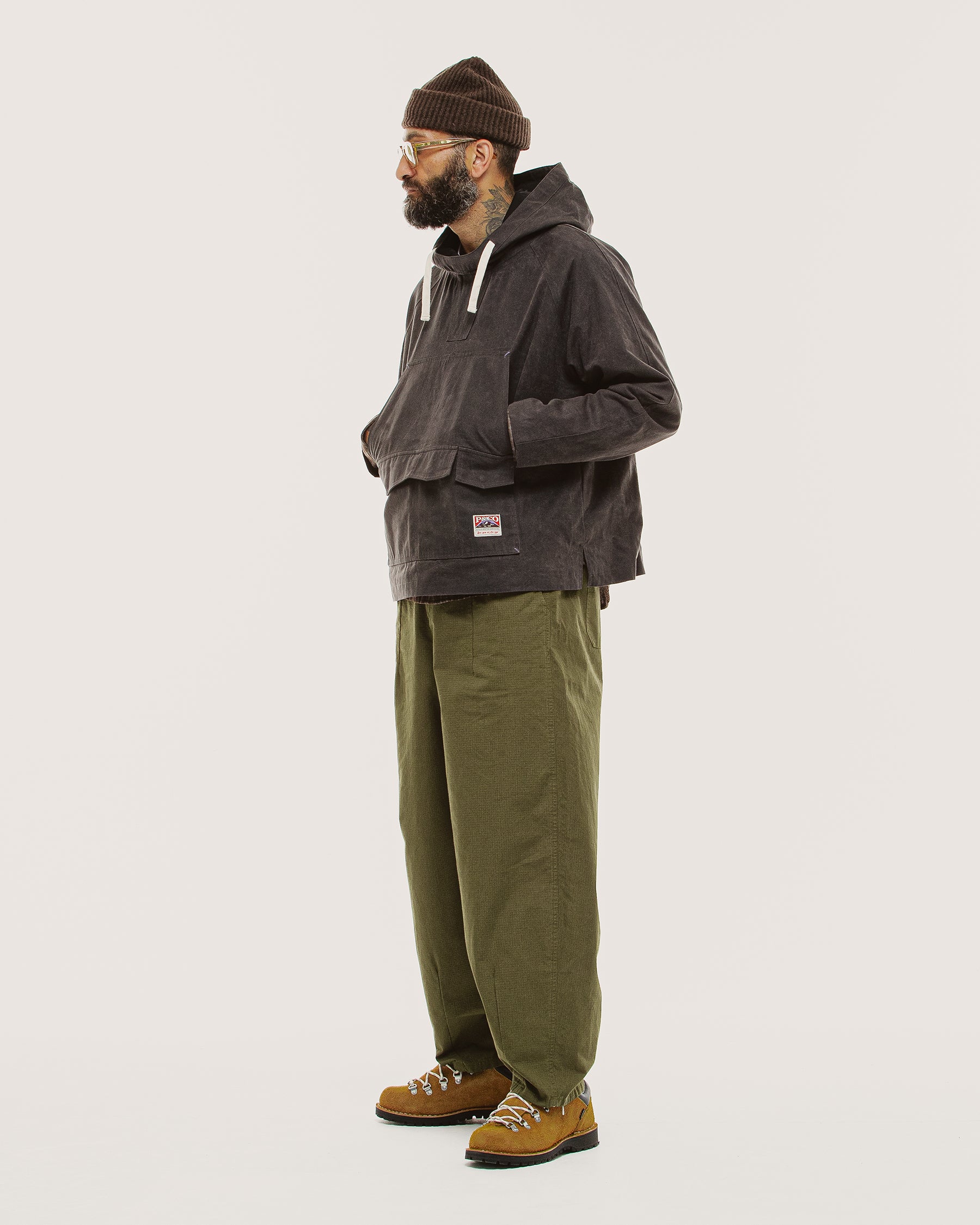 Jasper Waxed Smock - Charcoal