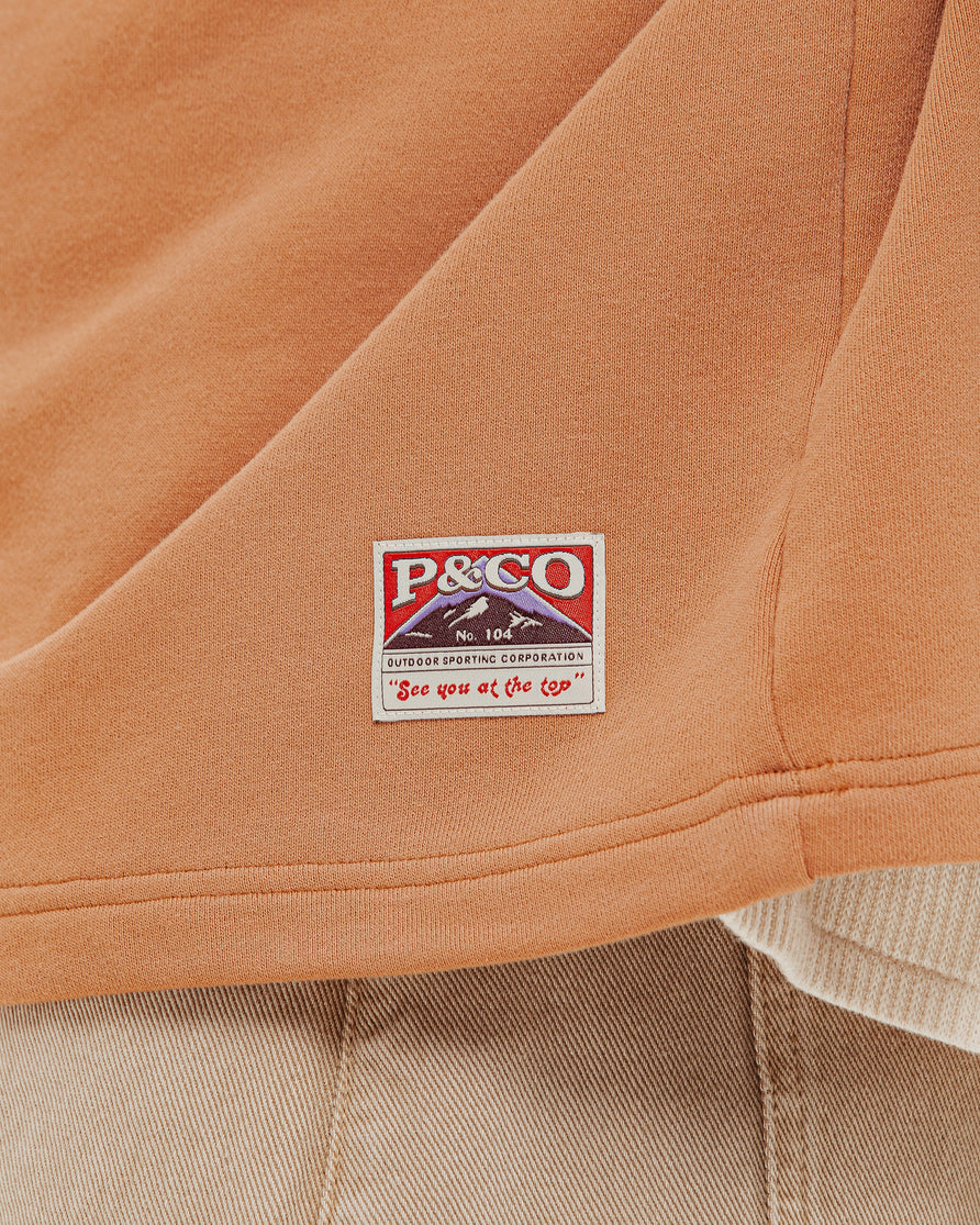 Outpost Shortsleeve Boxy Henley - Orange