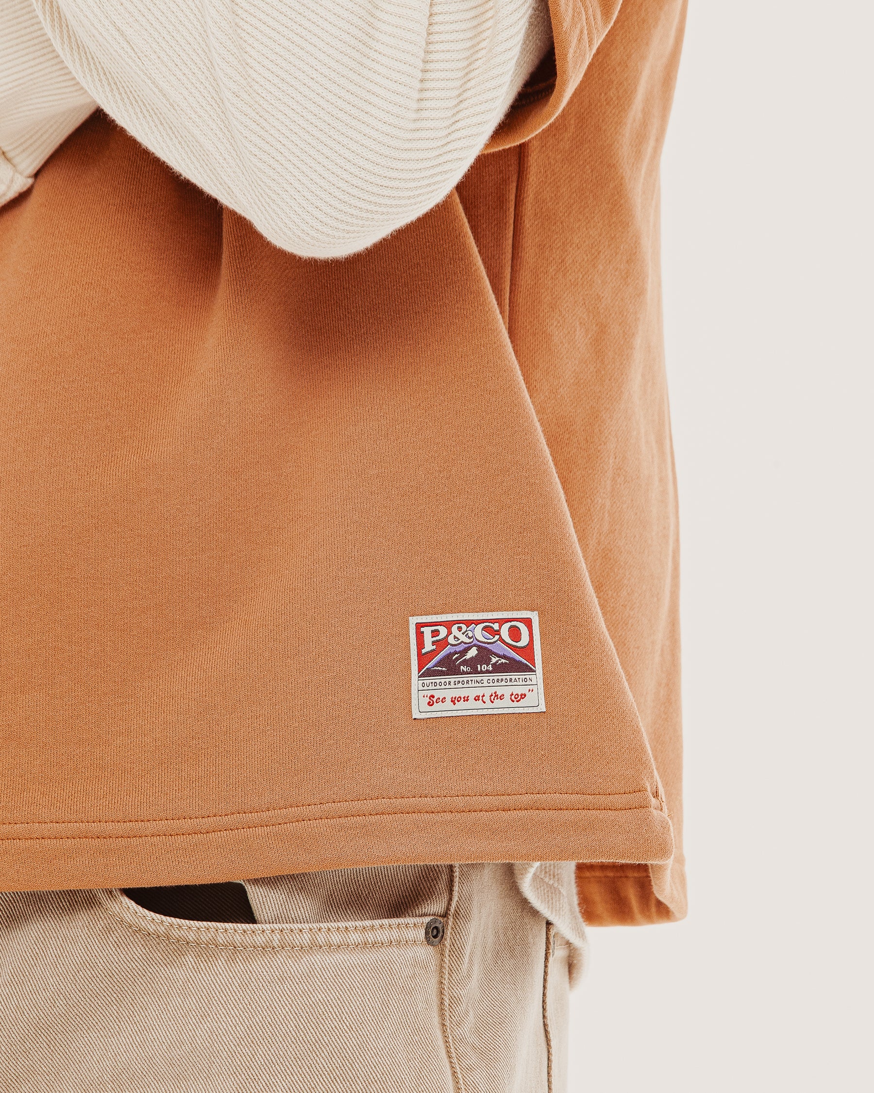 Outpost Shortsleeve Boxy Henley - Orange