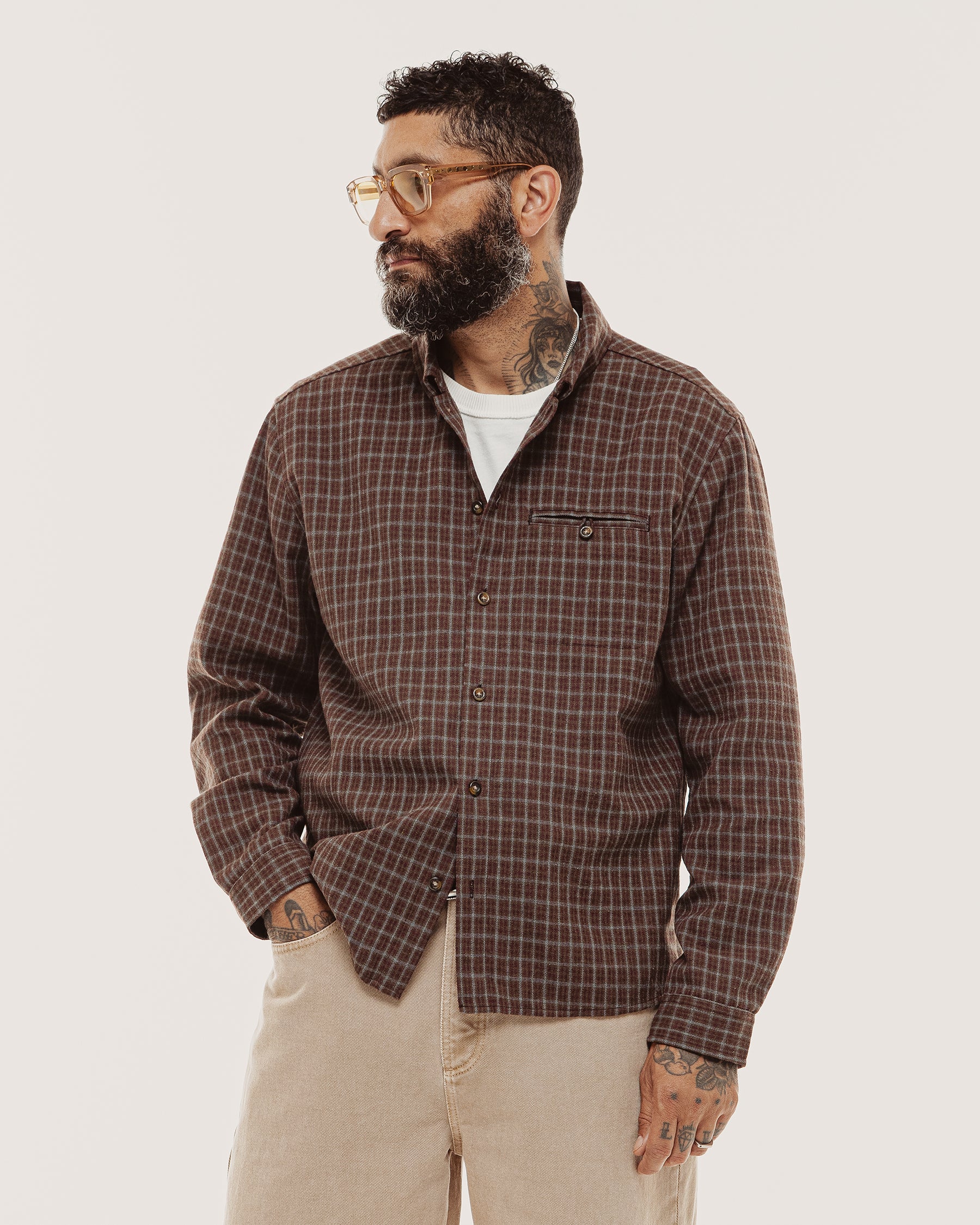 Hawthorne Shirt - Brown Plaid