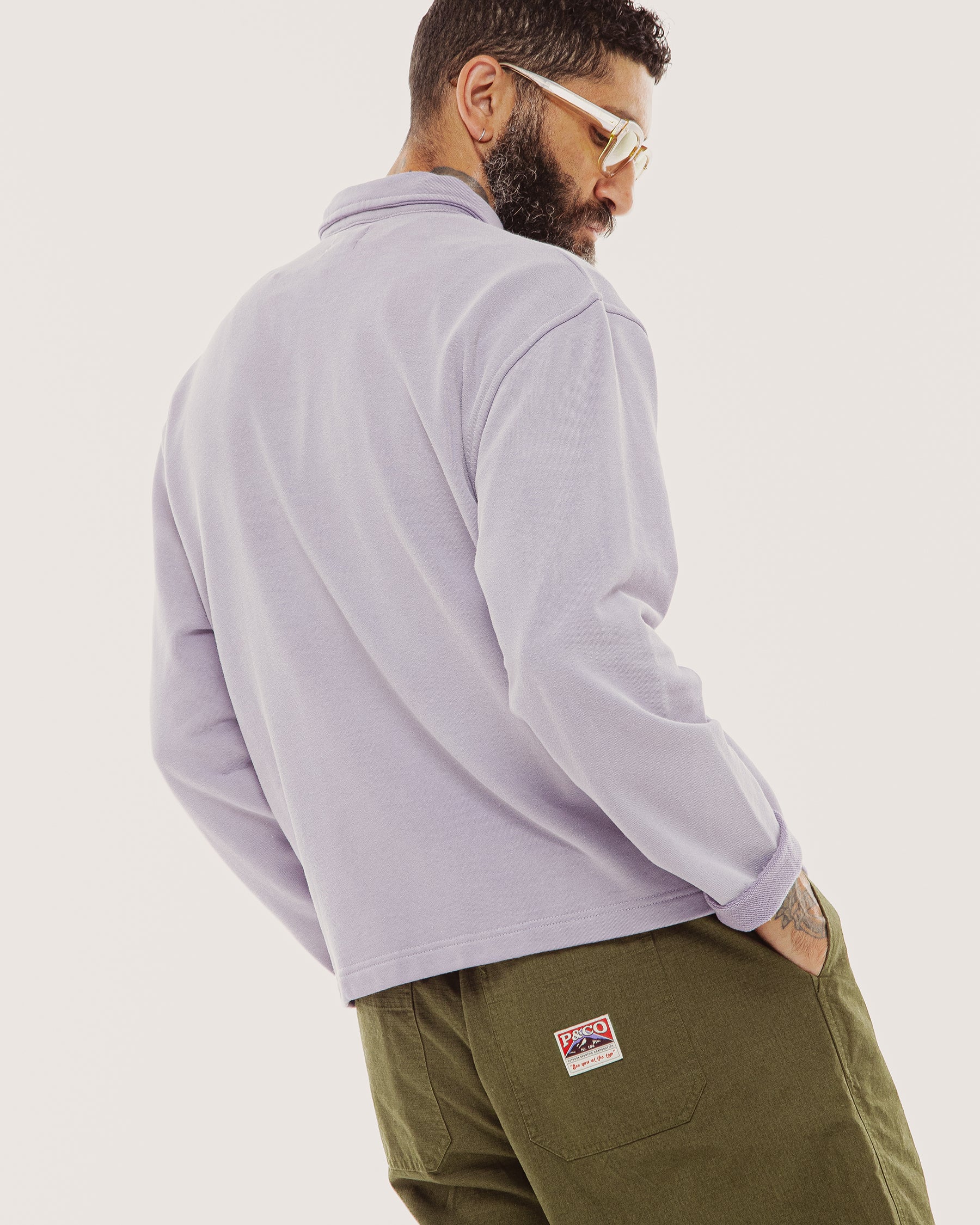 Emmett 1/4 Polo - Lavender