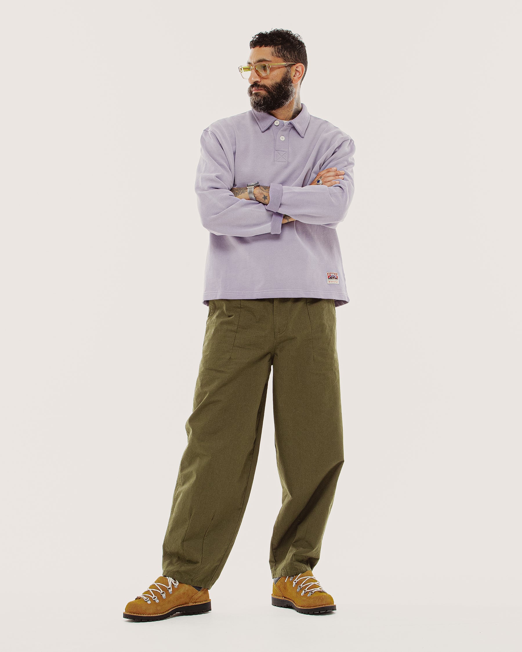 Emmett 1/4 Polo - Lavender