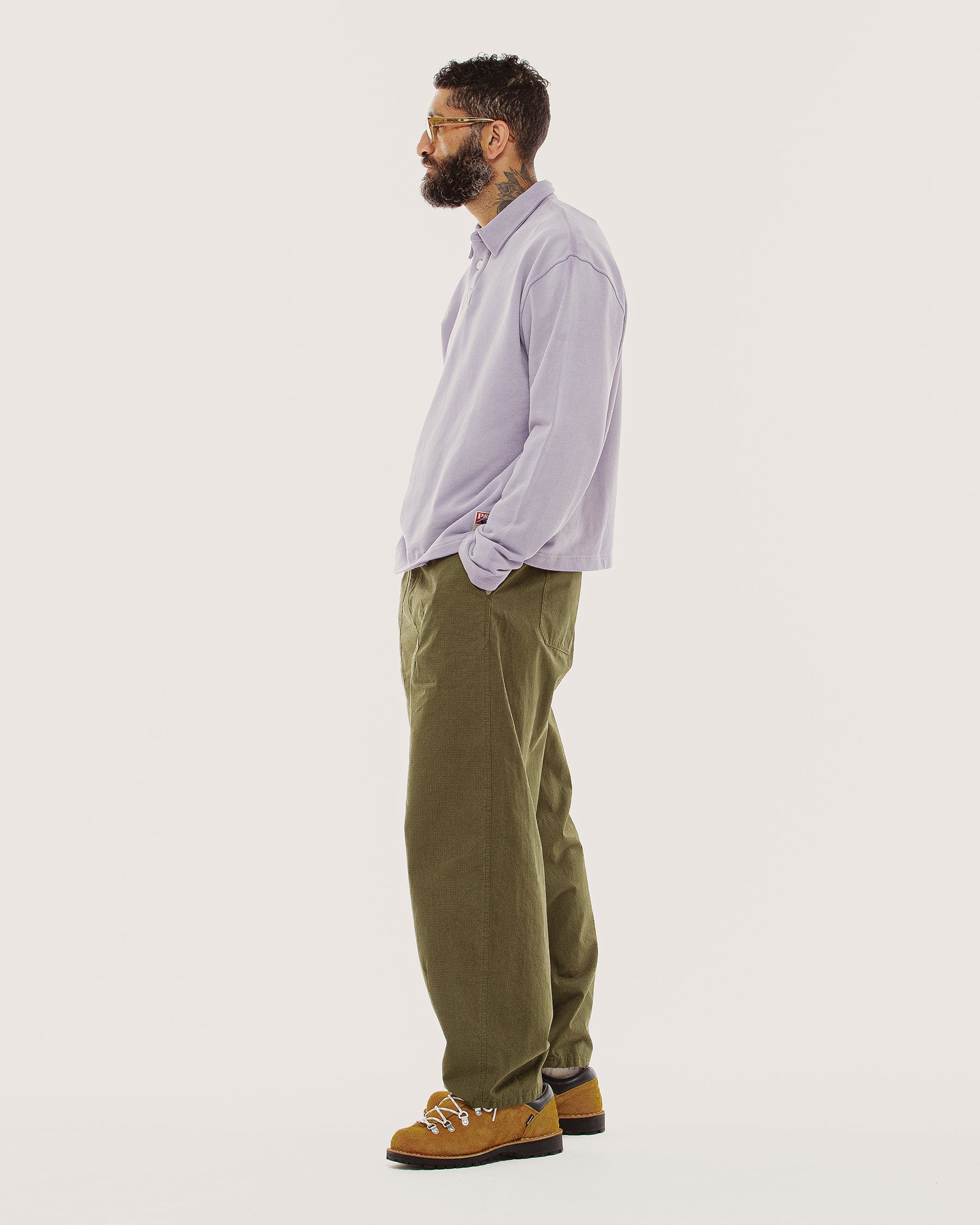 Emmett 1/4 Polo - Lavender