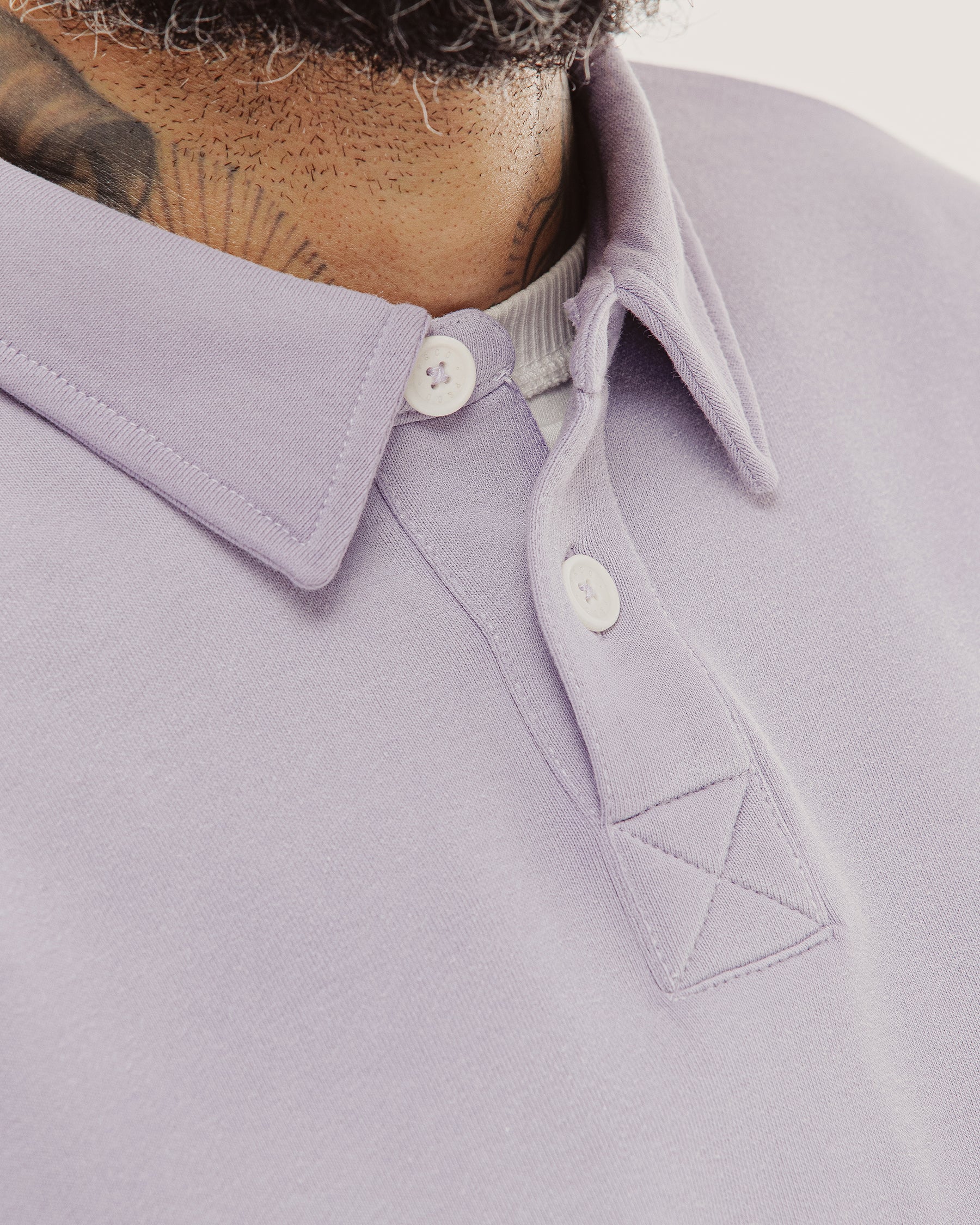 Emmett 1/4 Polo - Lavender