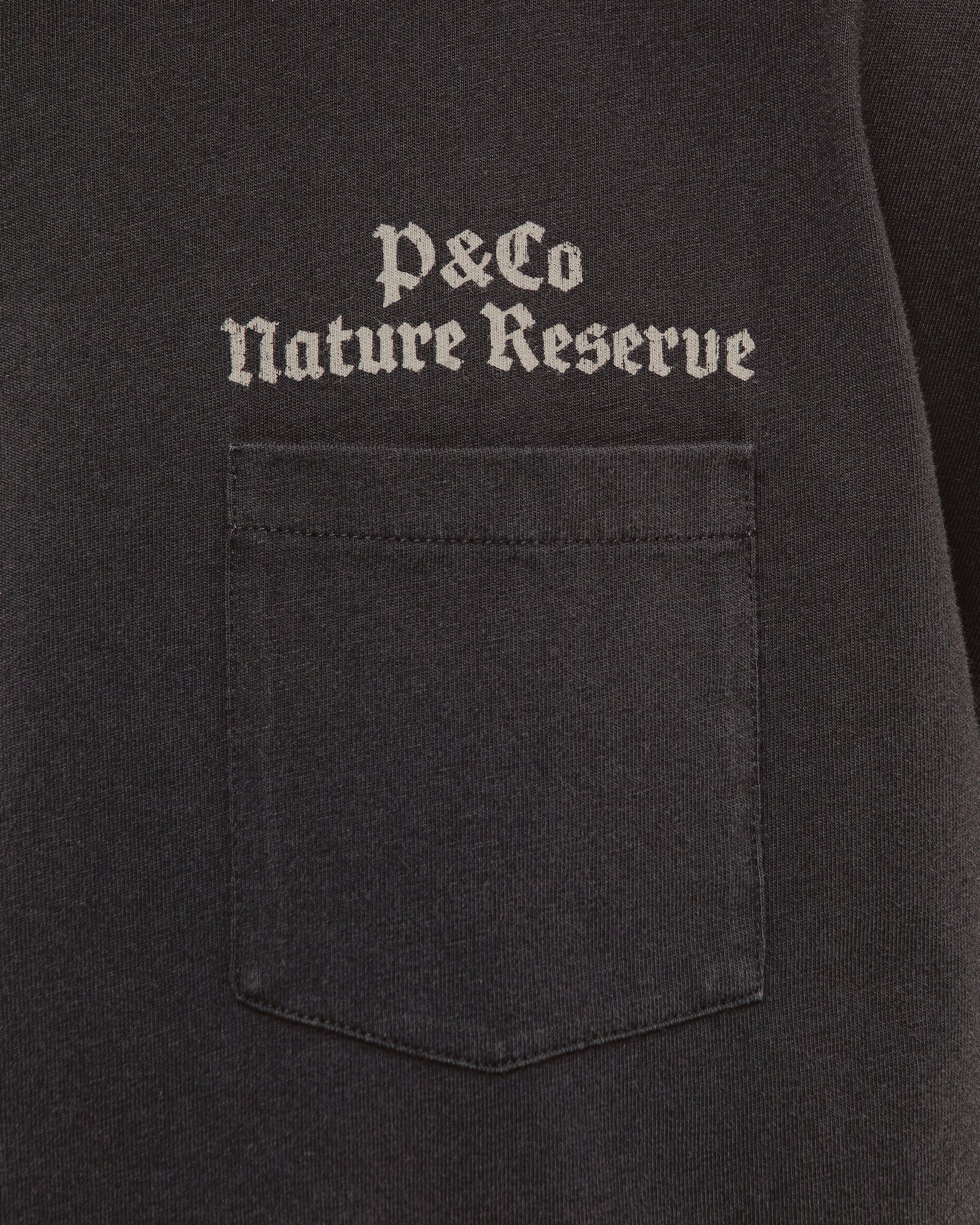 Nature Reserve Boxy T-Shirt - Heavy Washed Black