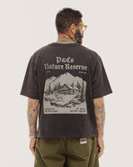 Nature Reserve Boxy T-Shirt - Heavy Washed Black