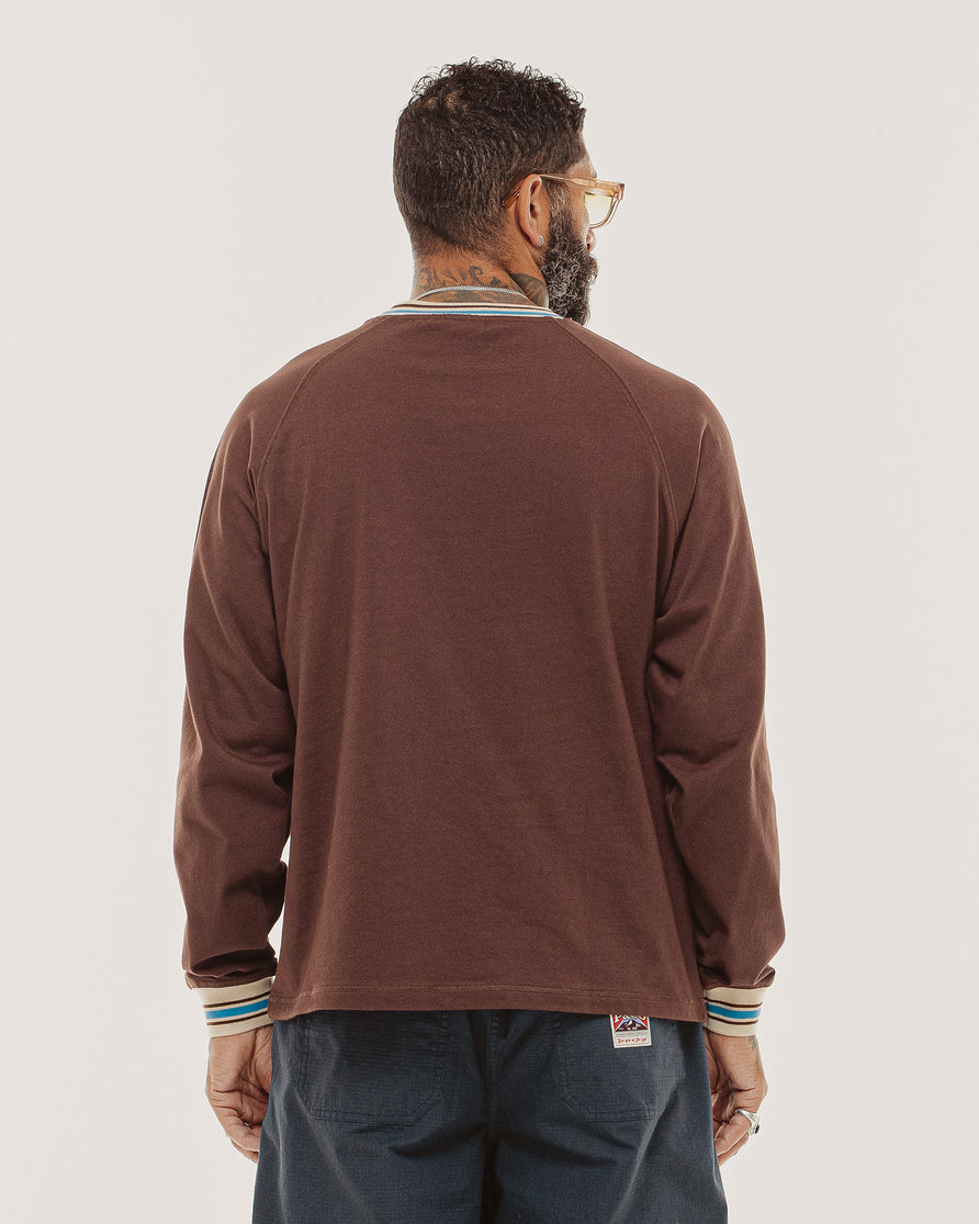 Tricot Ribbed Longsleeve - Brown