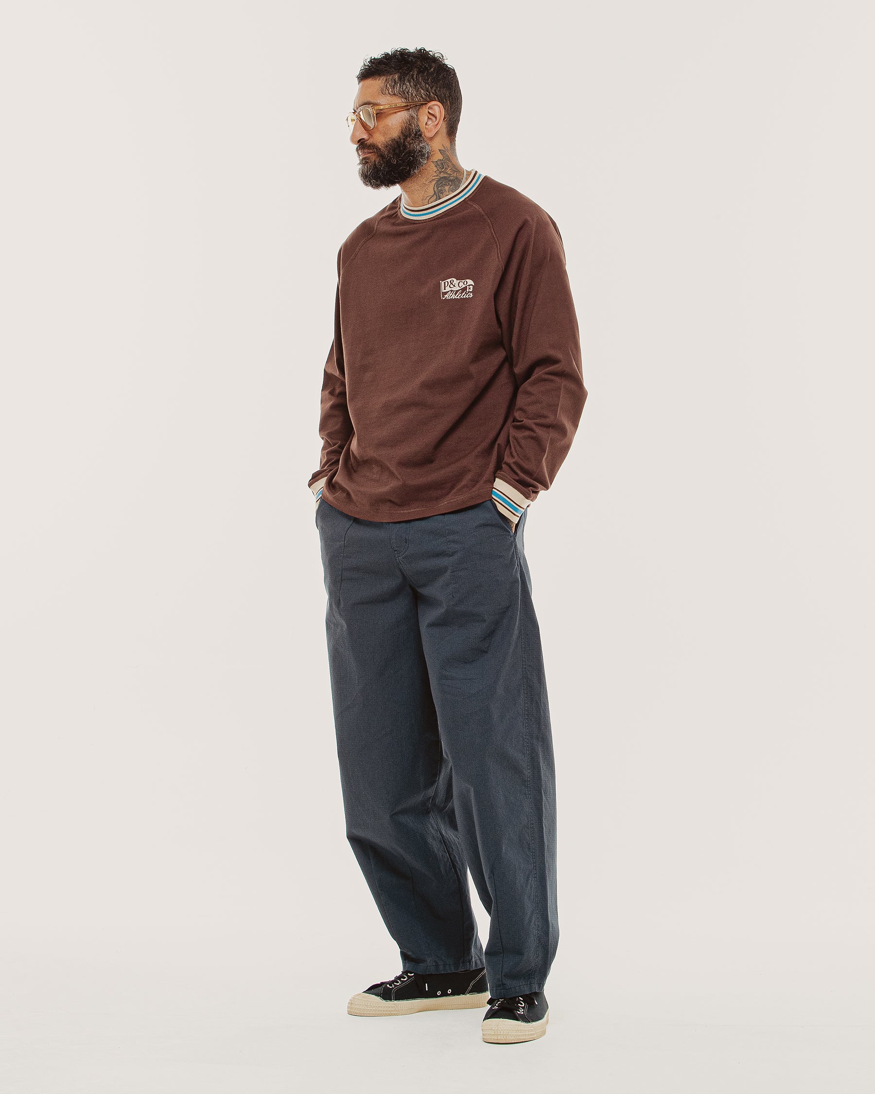 Tricot Ribbed Longsleeve - Brown