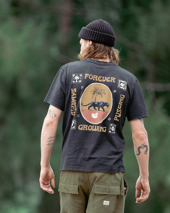 Always Pushing T-Shirt - Heavy Washed Black