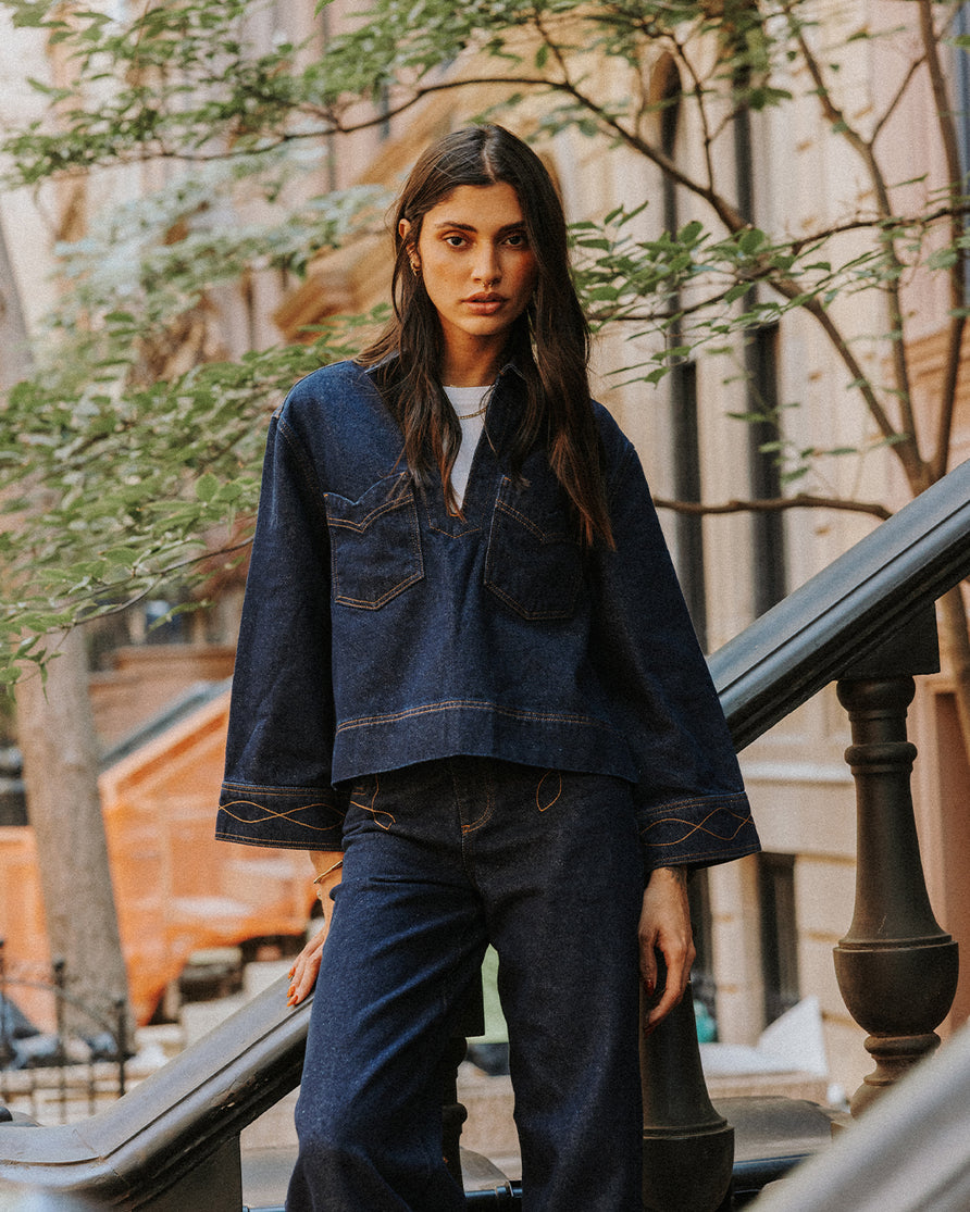 Lori Denim Smock - Raw Indigo