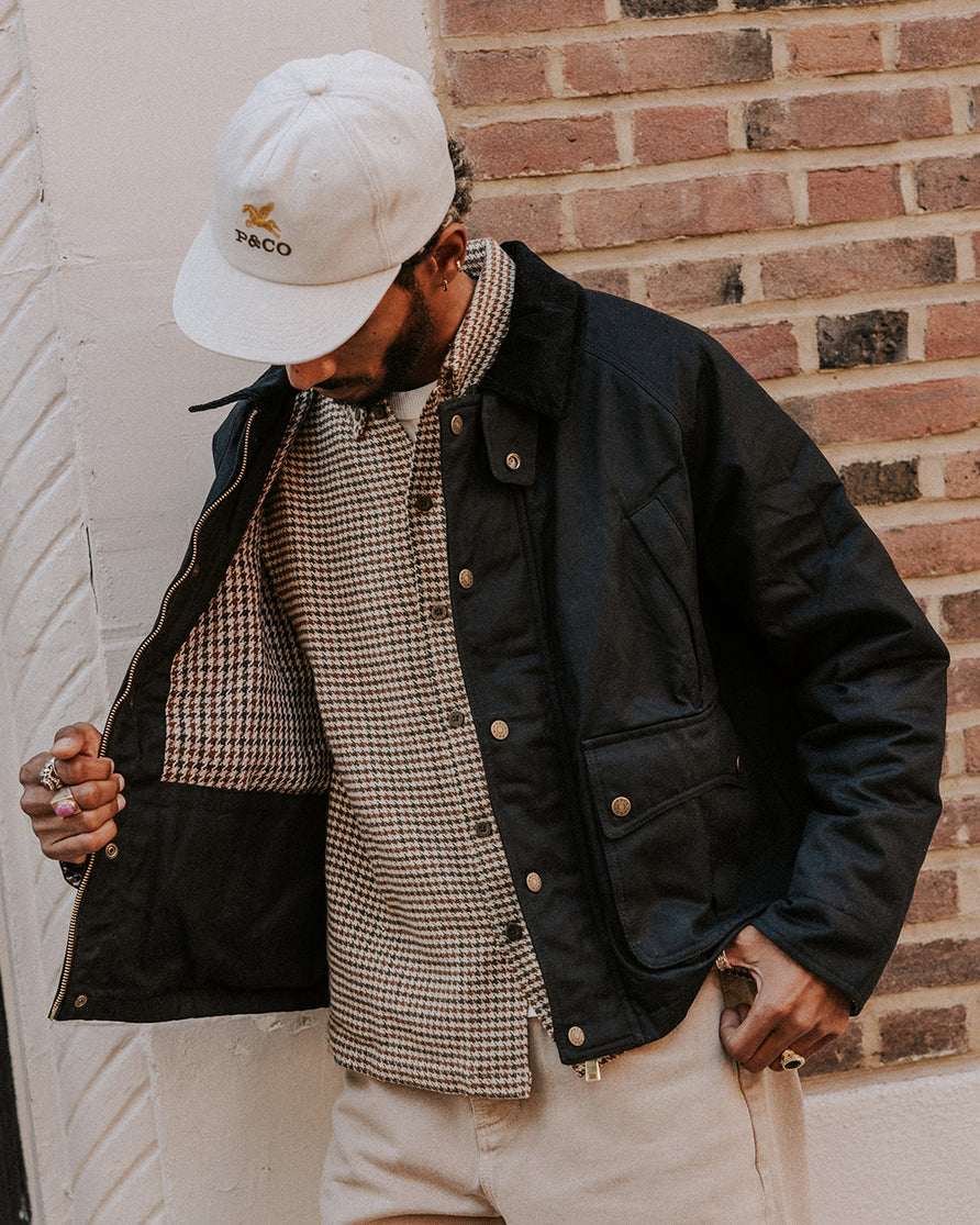 Roamer Waxed Jacket - Black