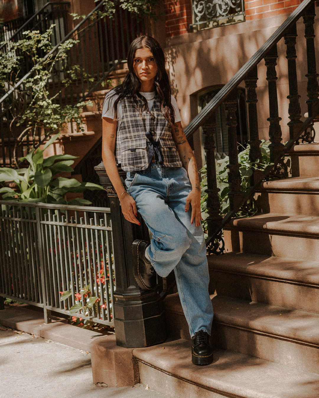Brook Vest - Pebble Plaid