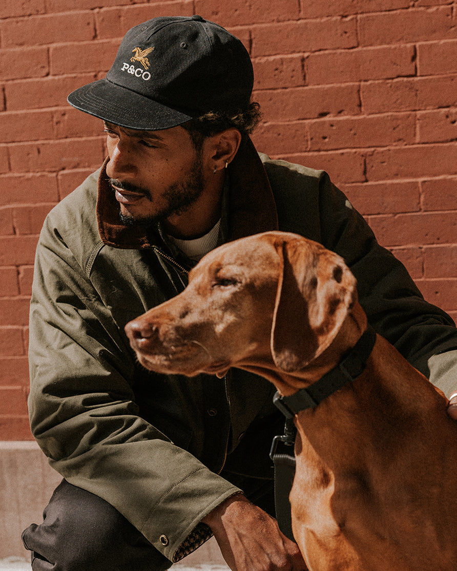 Pegasus Twill 5 Panel Cap - Black