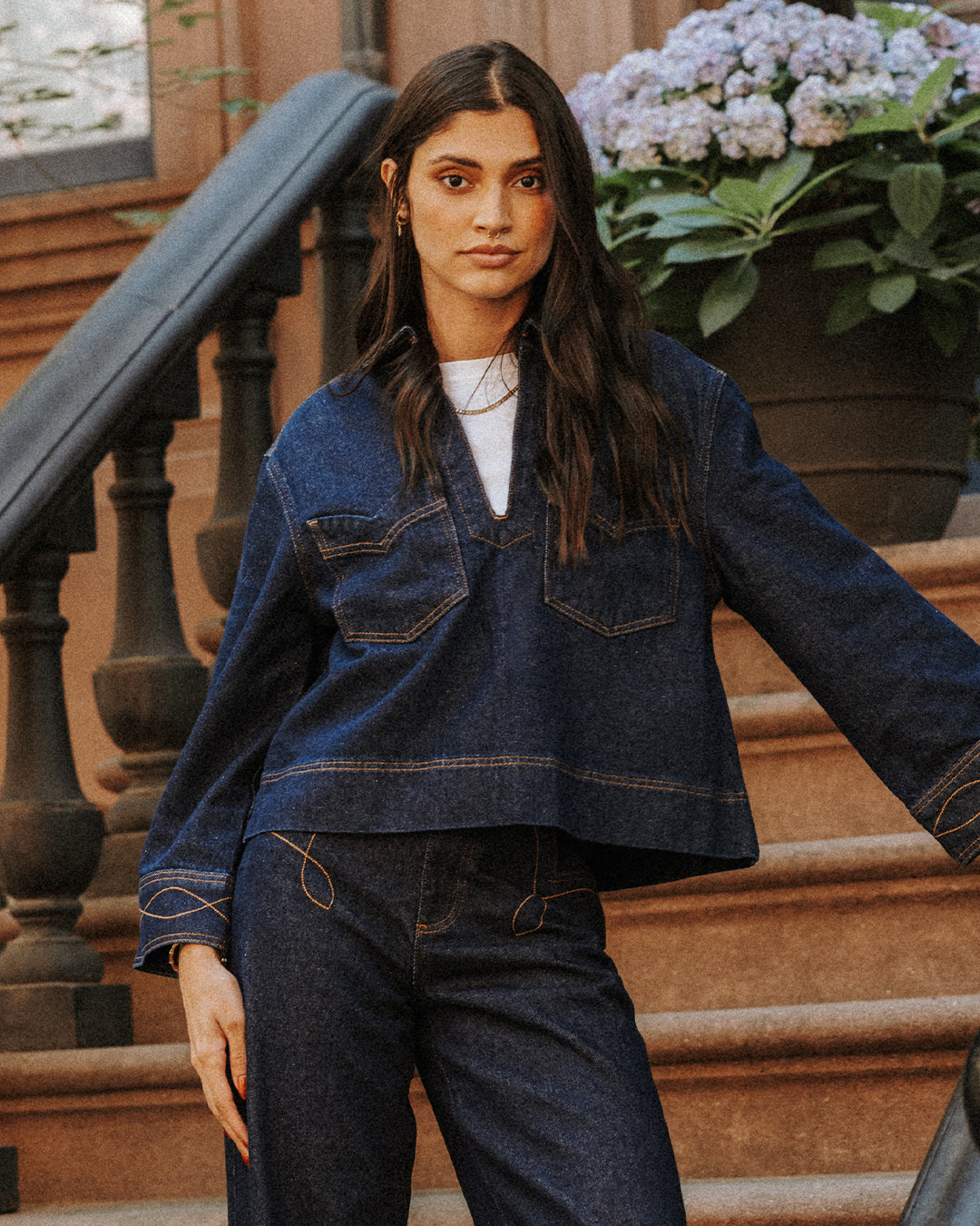 Lori Denim Smock - Raw Indigo