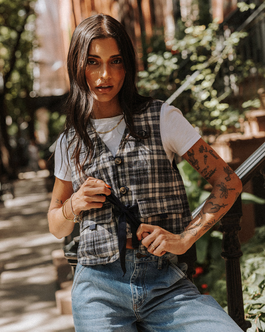 Brook Vest - Pebble Plaid