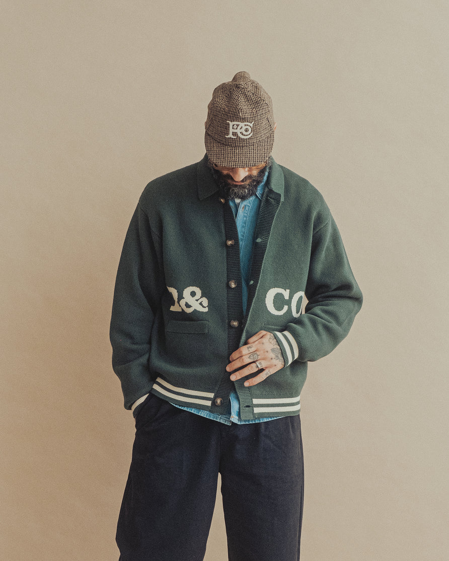 Pegasus Sporting Knitted Cardigan - Forest Green