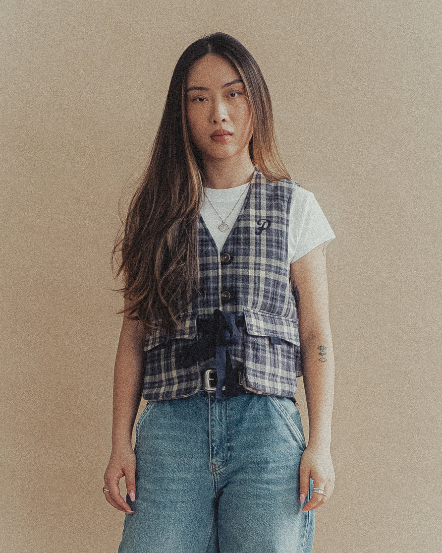 Brook Vest - Pebble Plaid