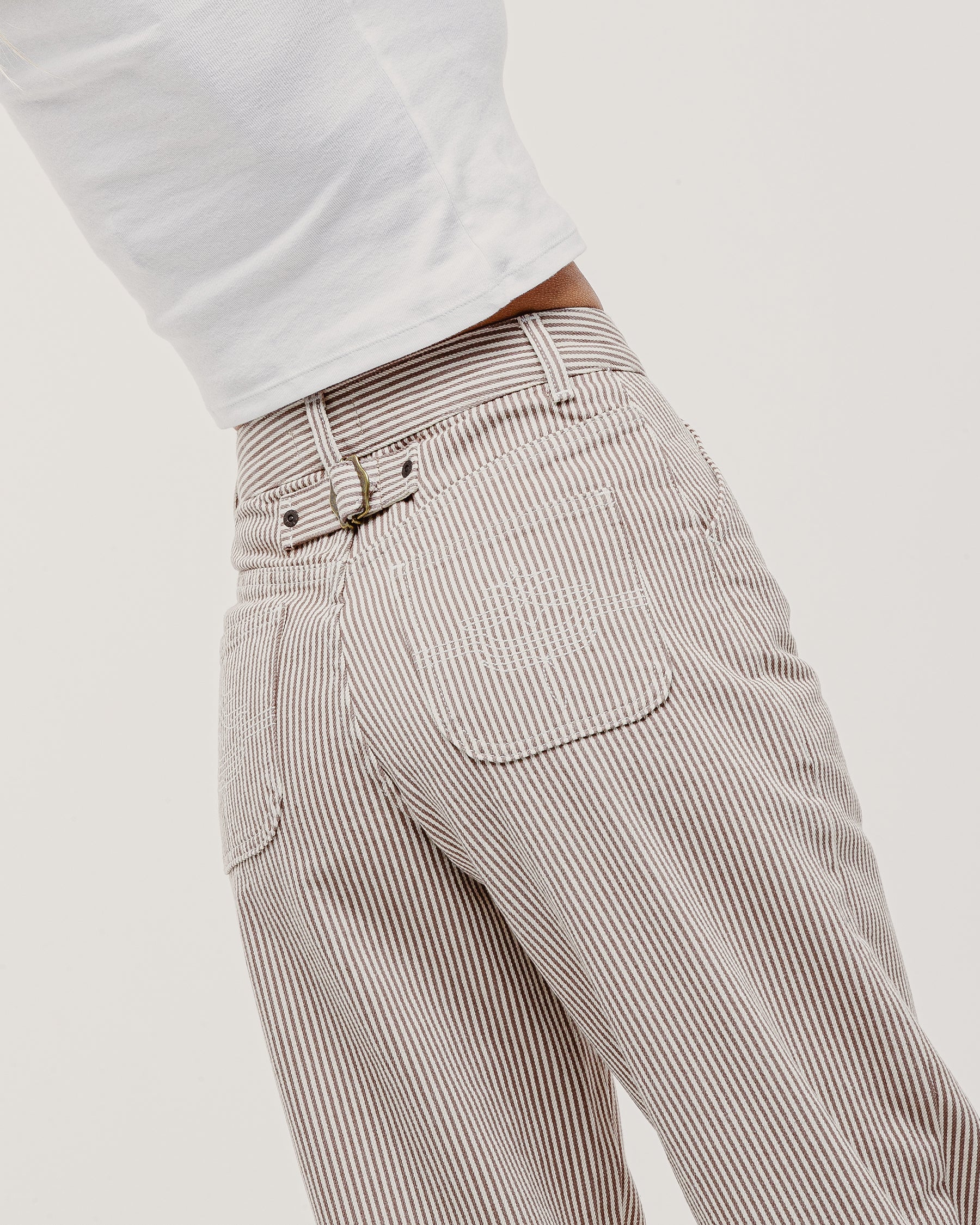 Nomad Pant - Ecru Hickory Stripe