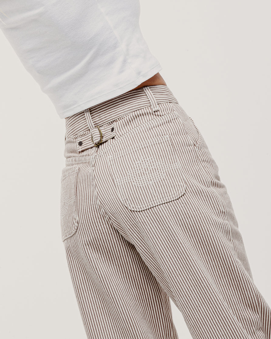 Nomad Pant - Ecru Hickory Stripe