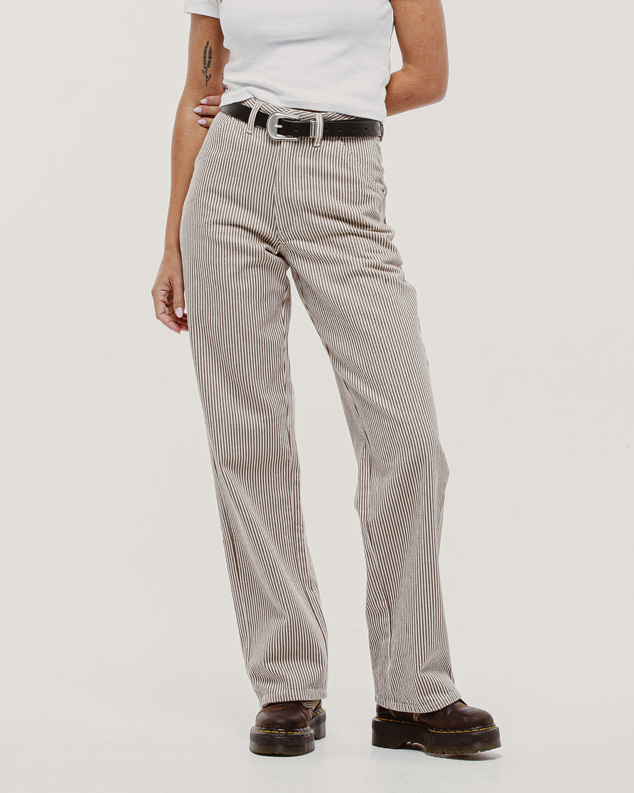 Nomad Pant - Ecru Hickory Stripe
