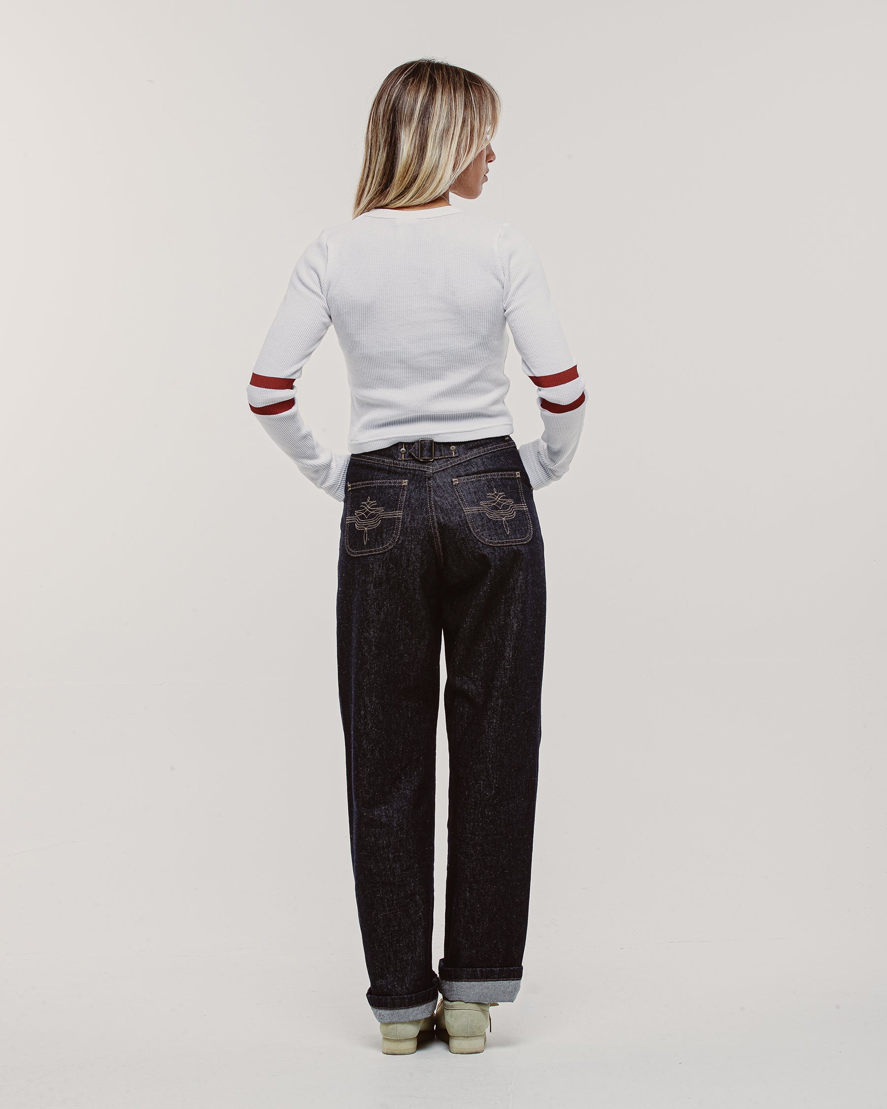 Thirteen Waffle Longsleeve Baby T-shirt - Off White