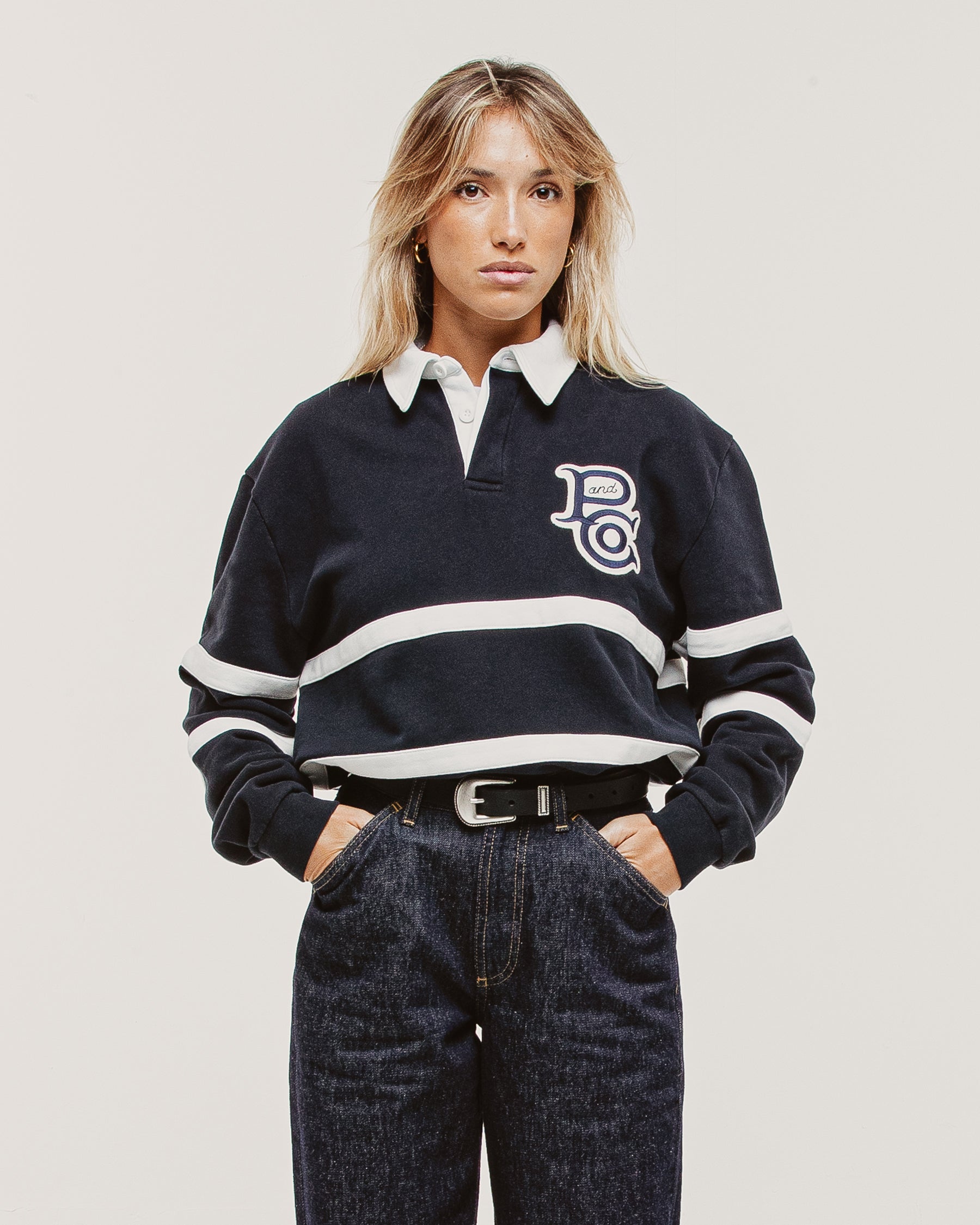 P&Co Classic Rugby Shirt - Navy