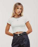 Ringer Baby T-Shirt - Off White