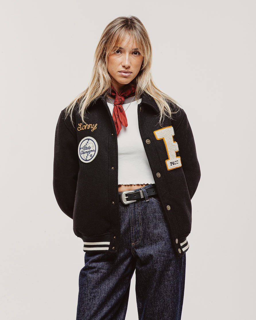 Drifters Letterman Jacket - Black