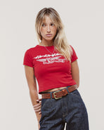 Flying Tigris Baby T-Shirt - Washed Red