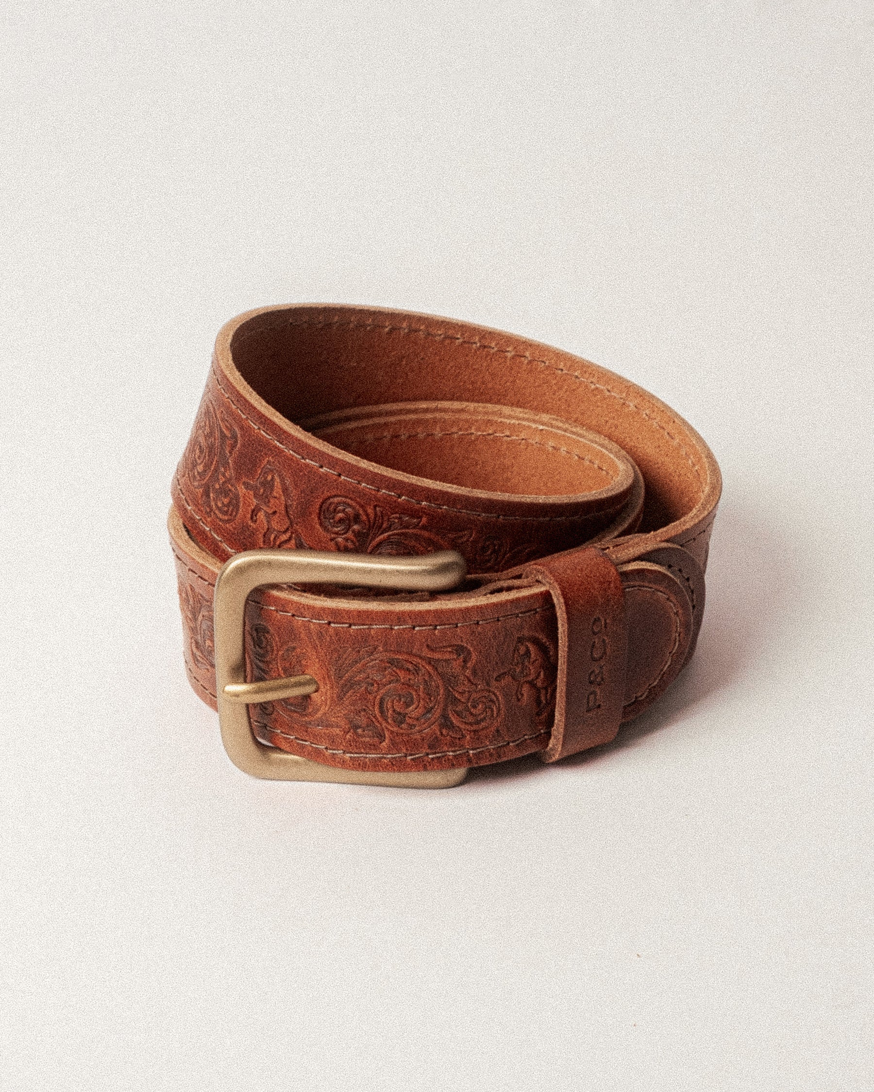 Bronco Leather Belt - Brown