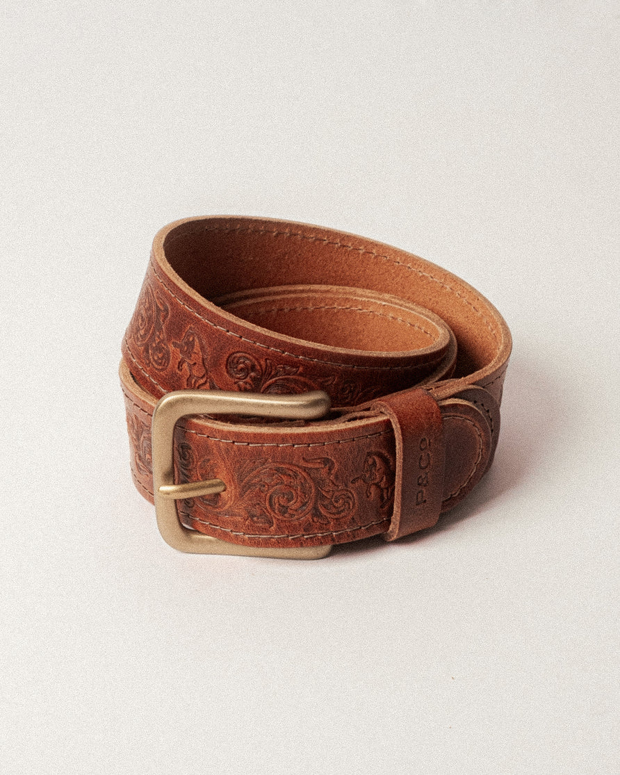 Bronco Leather Belt - Brown