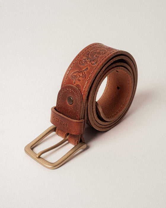 Bronco Leather Belt - Brown