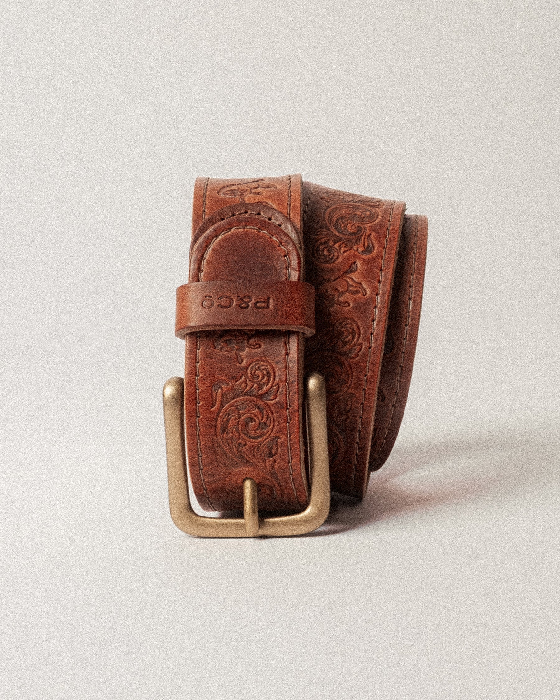 Bronco Leather Belt - Brown