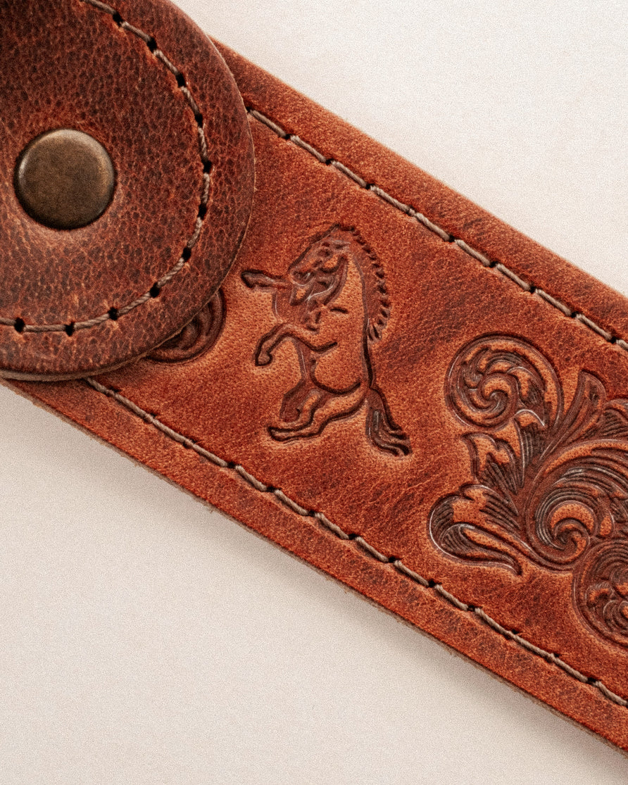 Bronco Leather Belt - Brown